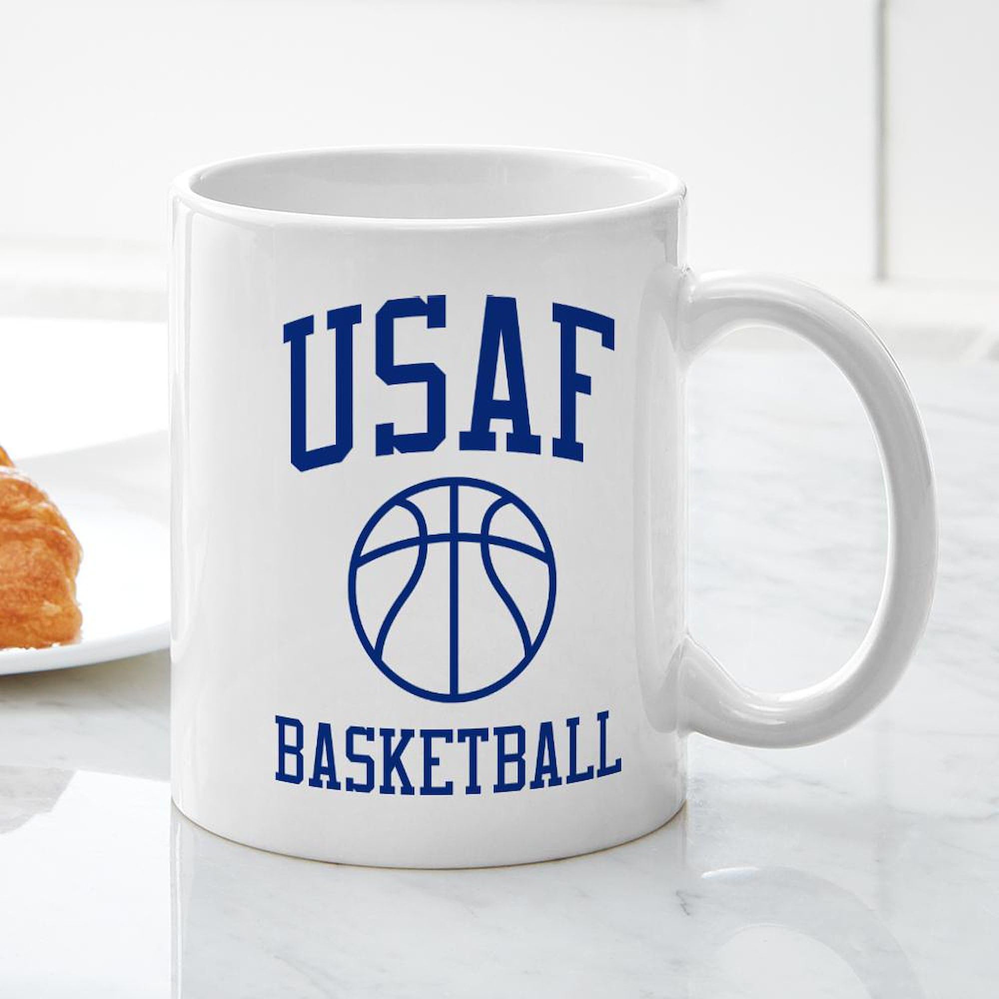 USAF Basketball Ceramic Coffee Mug 11 oz (325 ml) - Perfect for Military Gifts, Office Use & Coffee Lovers
