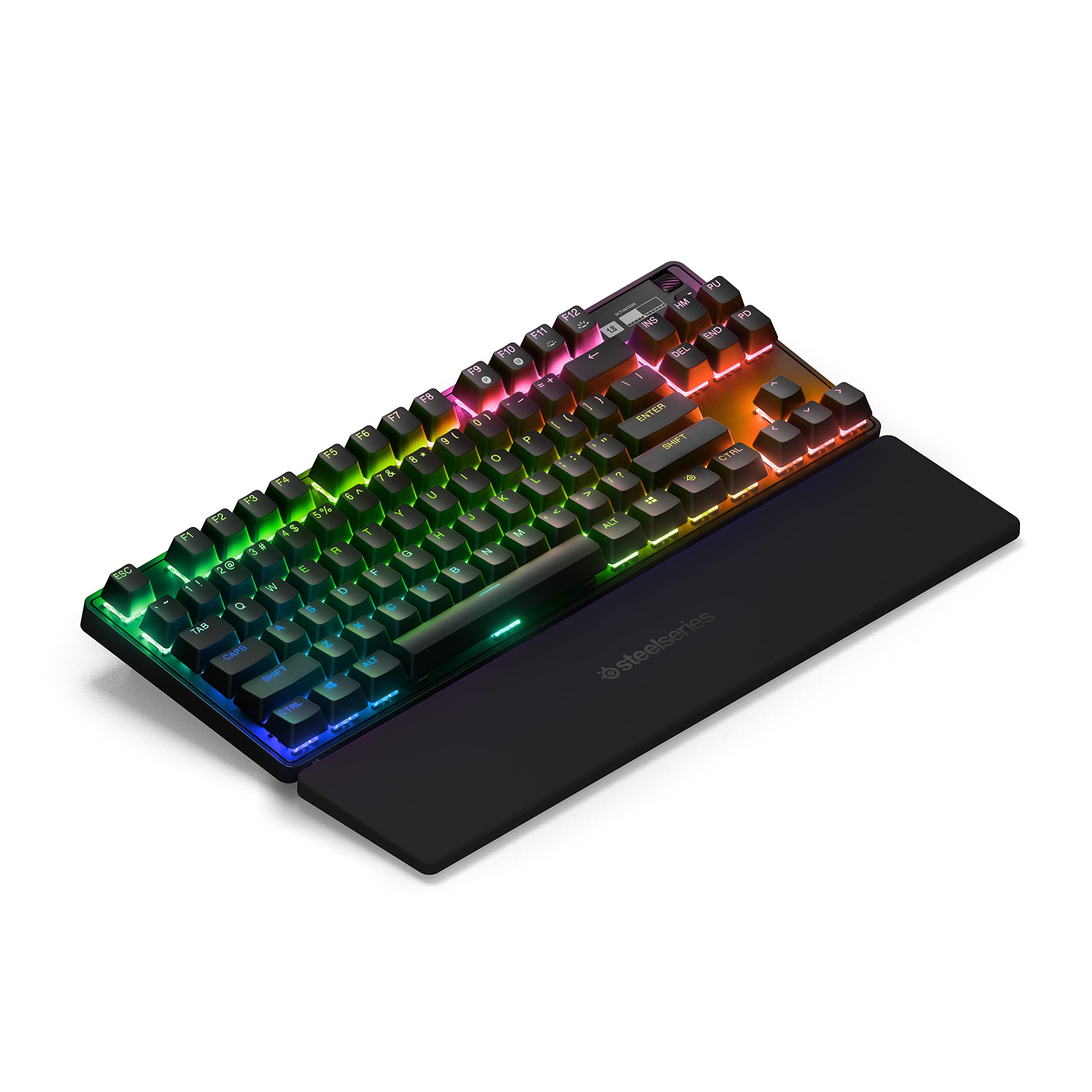 SteelSeries Apex Pro TKL Wireless Mechanical Gaming Keyboard - HyperMagnetic Switches - Customizable Actuation - PBT Keycaps - Bluetooth & 2.4GHz Wireless - USB-C - QWERTY Layout - Perfect for Esports, Streaming & Competitive Gaming