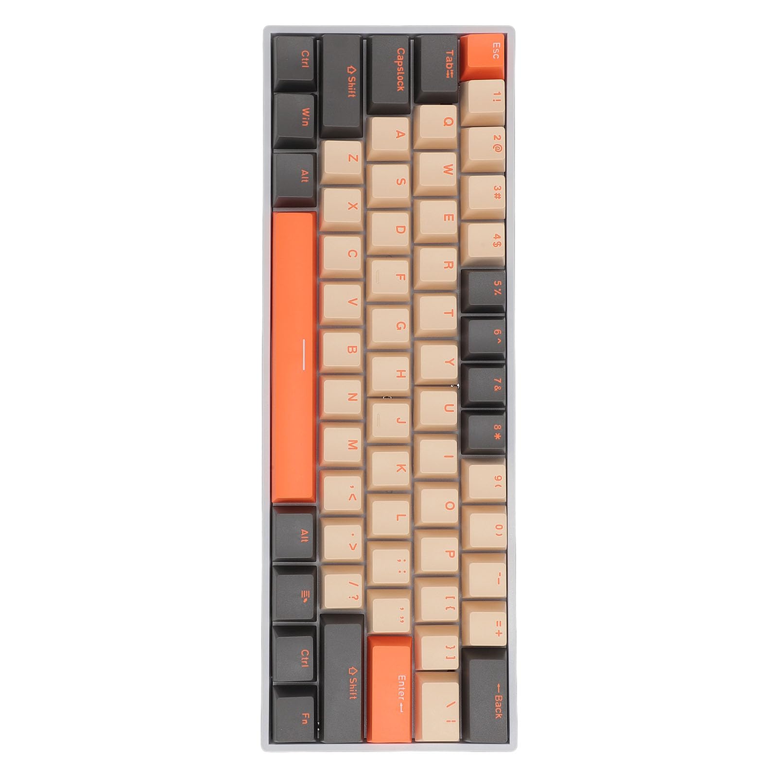 Elprico 61-Key Wireless Mechanical Gaming Keyboard with RGB Backlight - Bluetooth, USB, 2.4G Wireless 3-in-1 Connectivity for PC, Mac, Laptop - Perfect for Gaming, Office Work & Typing Enthusiasts