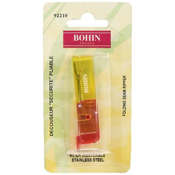 BOHIN 3-Pack Folding Seam Ripper - Professional Sewing Tool for Quilting, Dressmaking & Fabric Repair | Portable Stitch Remover for Tailors & Crafters