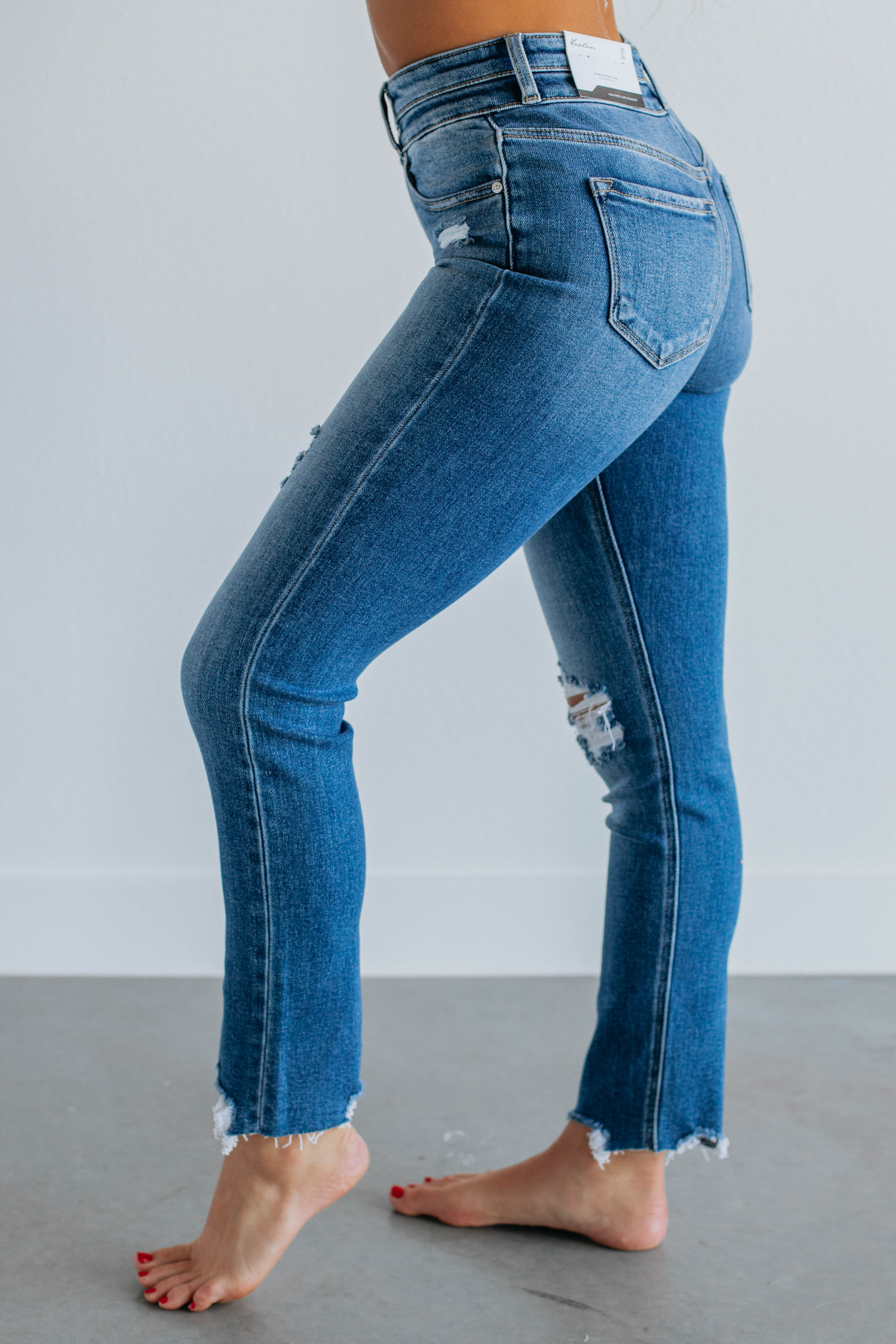 Jagger KanCan Jeans for Women - Medium Wash Distressed Denim Skinny Jeans - Perfect for Casual Wear, Night Out & Everyday Fashion