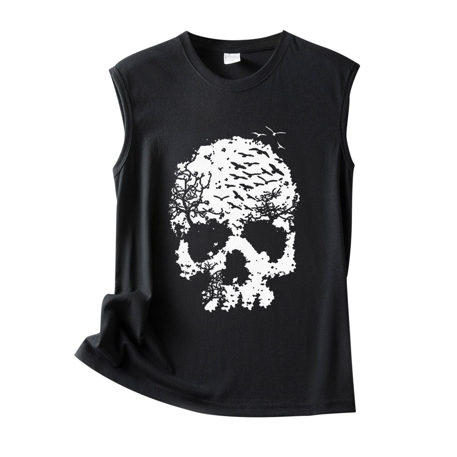 Women's Skeleton Print Tank Tops - Basic Sleeveless Muscle Tee Shirts for Summer | Casual Streetwear, Gym Workout & Beach Outfits