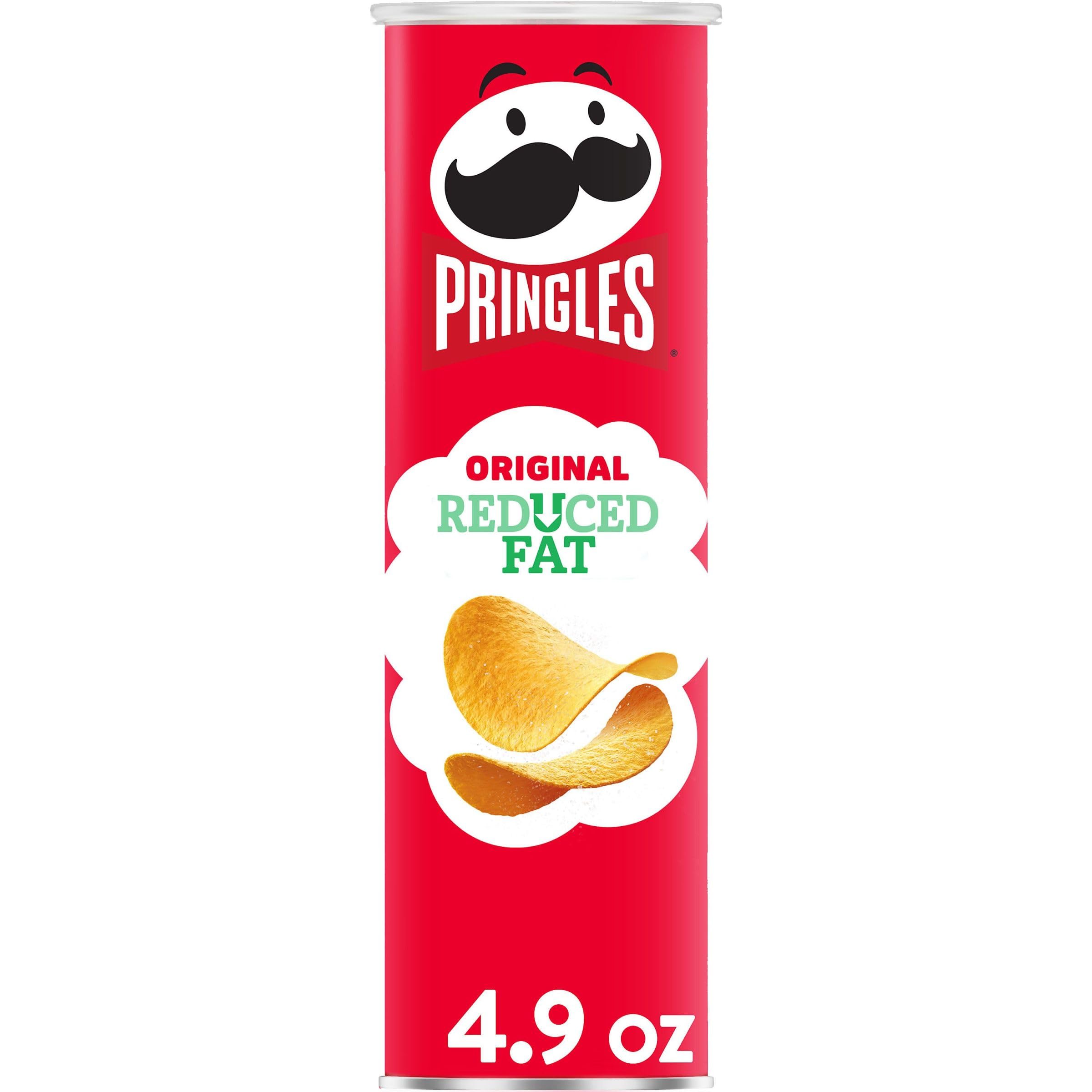 Pringles Reduced Fat Potato Crisps Chips - 4.9oz Can (Pack of 1) | Healthy Lunch Snacks, On-The-Go Snacking for Work, School & Travel | Low Fat Crunchy Treat