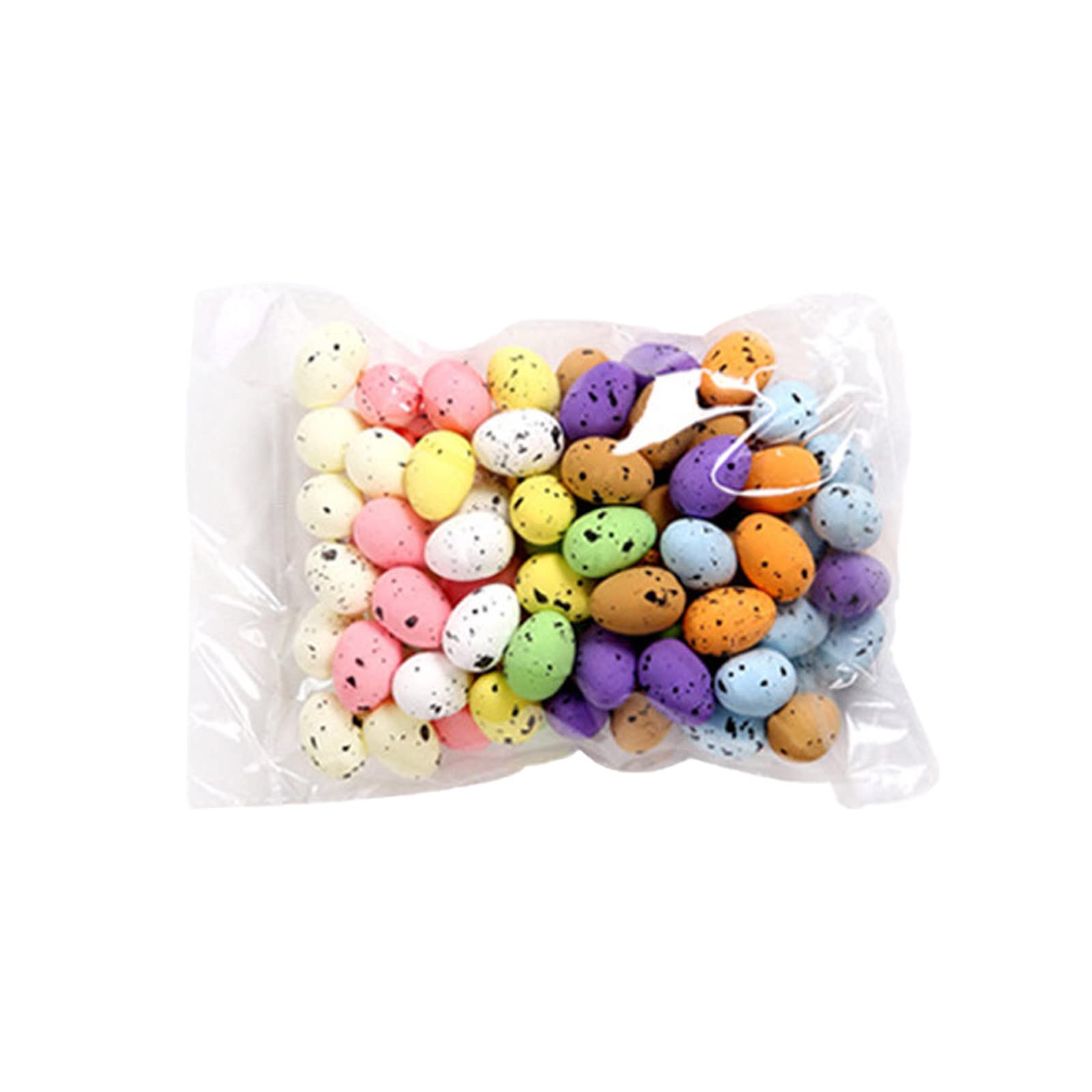 GONEBIN 100pcs Colorful Foam Easter Eggs - Artificial Hanging Bird Eggs for DIY Crafts, Home Decor, Garden Ornaments, Wedding & Party Decorations - Perfect for Easter Celebrations, Spring Home Styling, and Outdoor Garden Displays