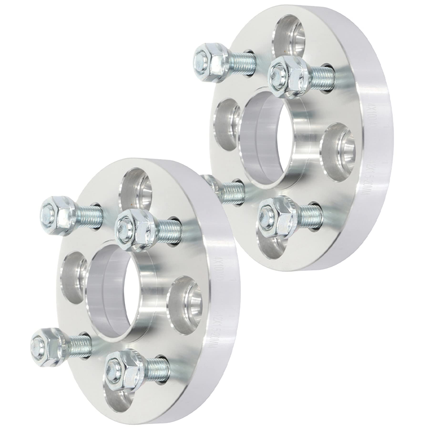ROADFAR 2-Pack 4 Lug Hubcentric Wheel Spacers 20mm Thick 4x100 Bolt Pattern 54.1mm Center Bore 12x1.5 Thread Pitch - Compatible with Toyota MR2 Spyder (2000-2005) & Echo (2000-2005) - Perfect for Enhanced Stance & Performance Upgrades