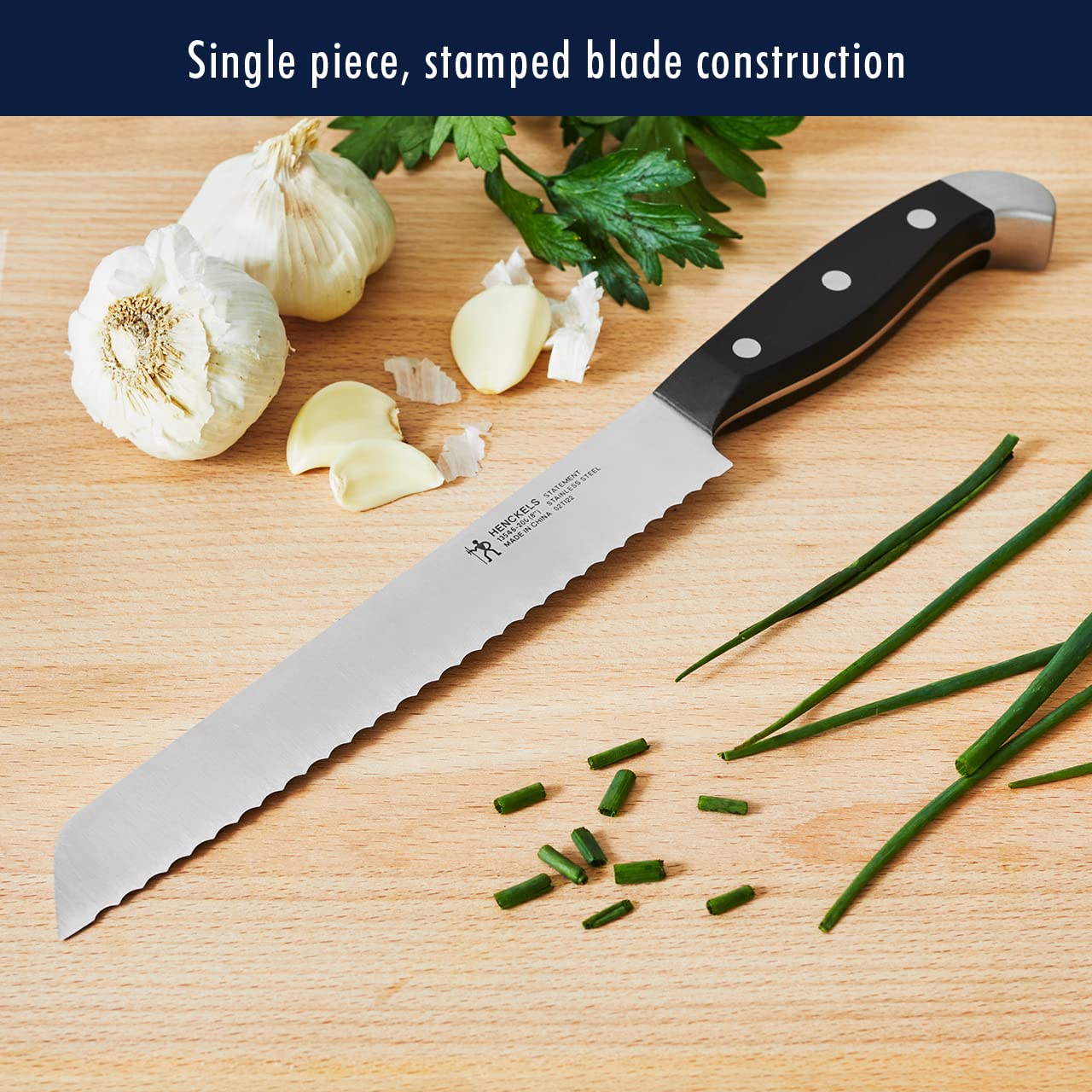 HENCKELS Premium 12-Piece Knife Set with Block - Razor Sharp German Stainless Steel Kitchen Knives - Dishwasher Safe - Perfect for Home Chefs, Cooking Enthusiasts & Professional Kitchens