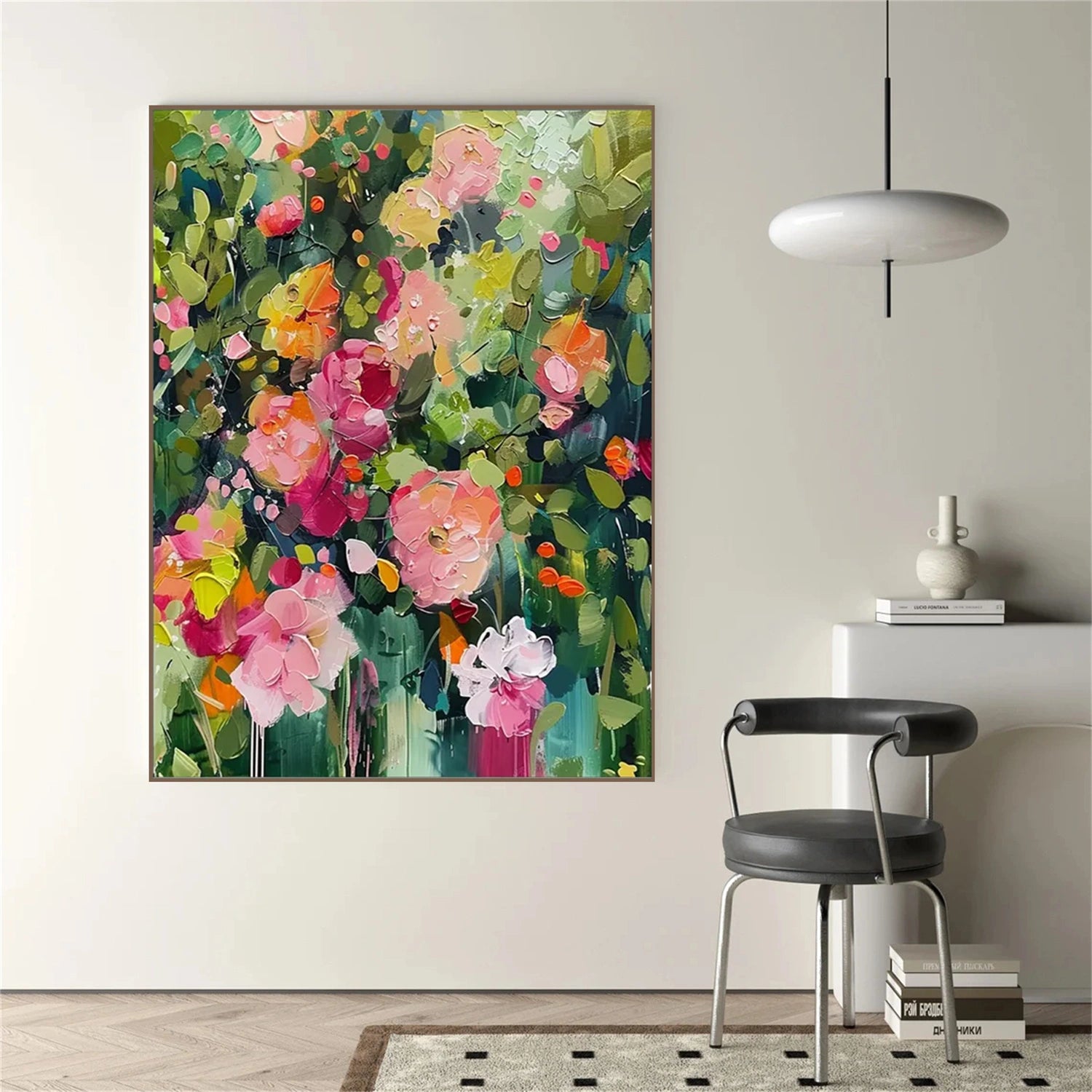 Flower and Tree Painting #FT184 - Handmade Canvas Wall Art for Home Decor, Living Room, Bedroom & Office