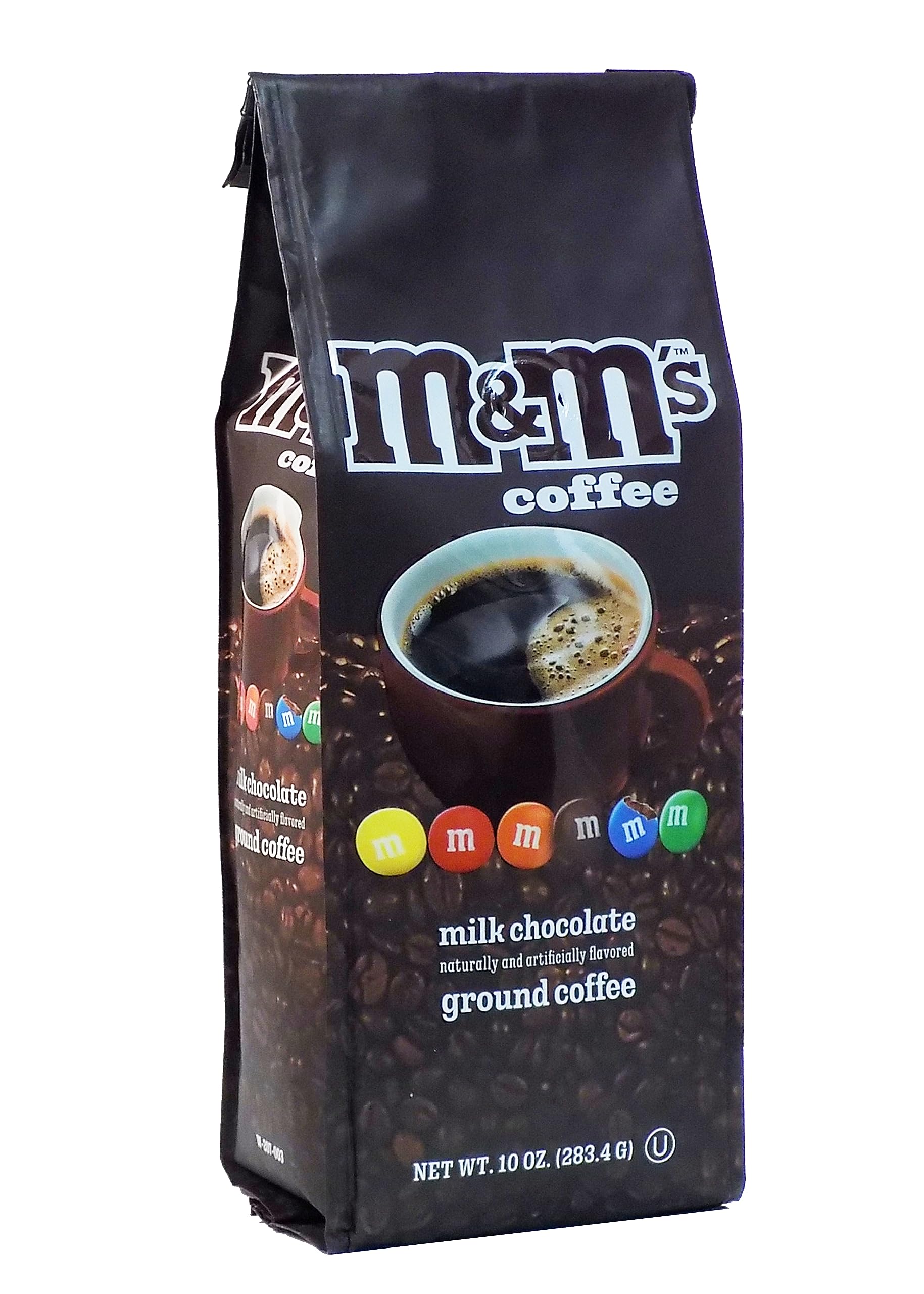 Premium Medium Roast Ground Coffee - Milk Chocolate M&M Flavor (10oz Bag) - Perfect for Morning Brews, Office Coffee Breaks & Gift Giving
