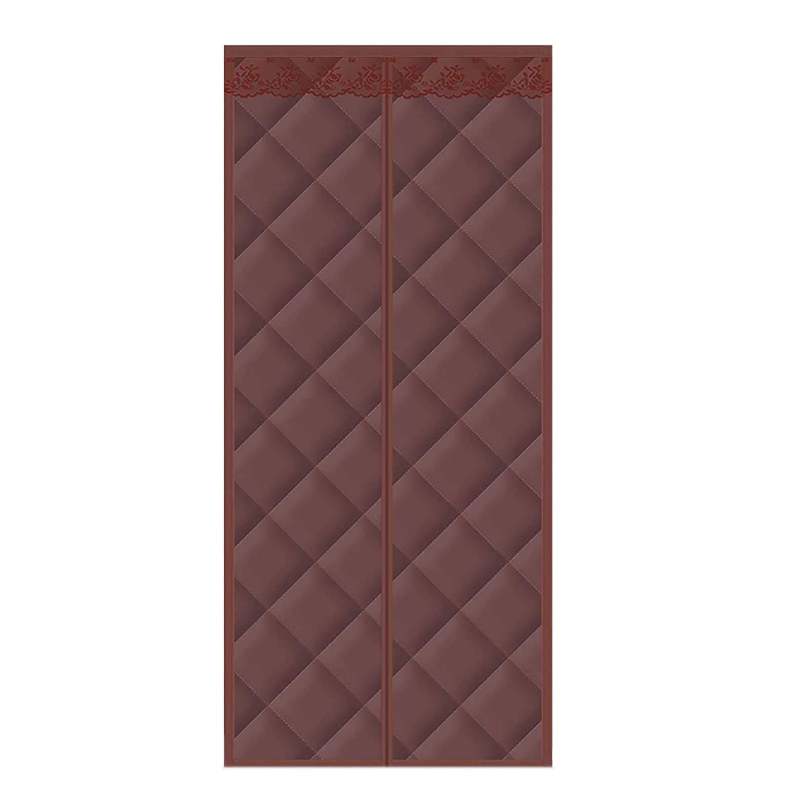 60x95 Inch Magnetic Thermal Insulated Door Curtain - Heavy Duty Winter Cotton Insulation with Electromagnetic Shielding & Noise Reduction | Waterproof, Hands-Free Design for Home, Office & Warehouse Use