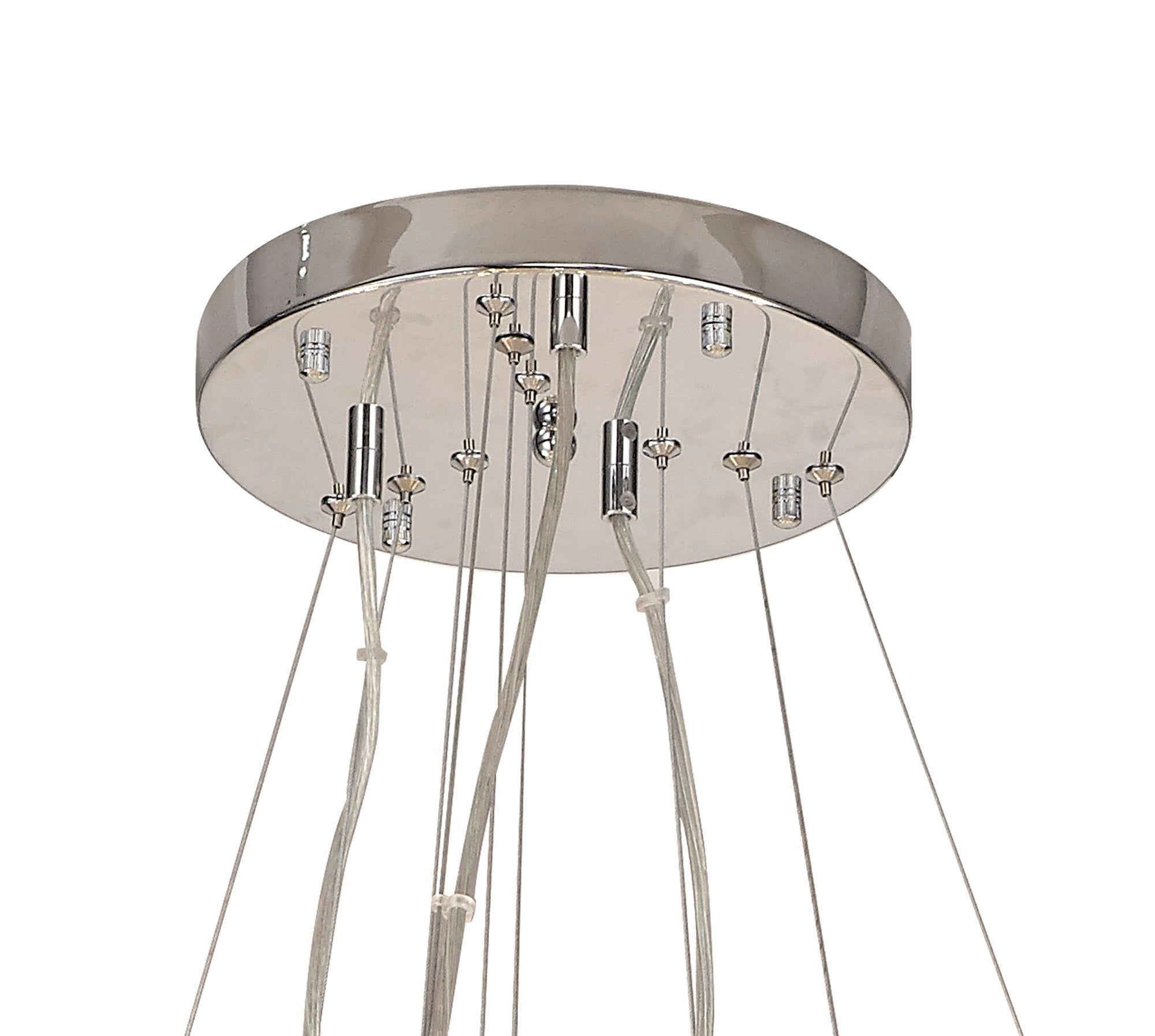Bellagio 3-Tier Pendant Light Fixture - 58 G9 Bulb Chandelier in Chrome/Gold/Crystal Finish - Perfect for Dining Room, Foyer, or Luxury Home Decor