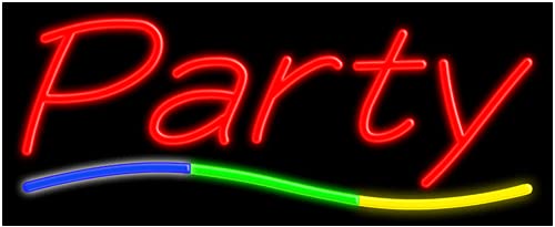 Custom Party Glass Neon Sign #10863 - Handmade in USA | Perfect for Bars, Clubs & Home Decor