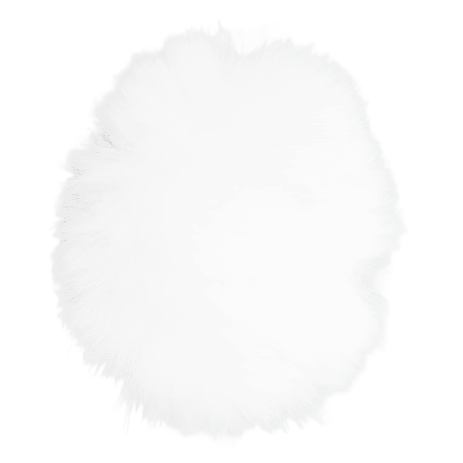 Premium Artificial Fur Lapel Mic Windscreen - Noise Reduction Lavalier Microphone Cover for Clear Sound, Comfortable & Durable - Ideal for Outdoor Interviews, Podcasting, YouTube Videos (White)