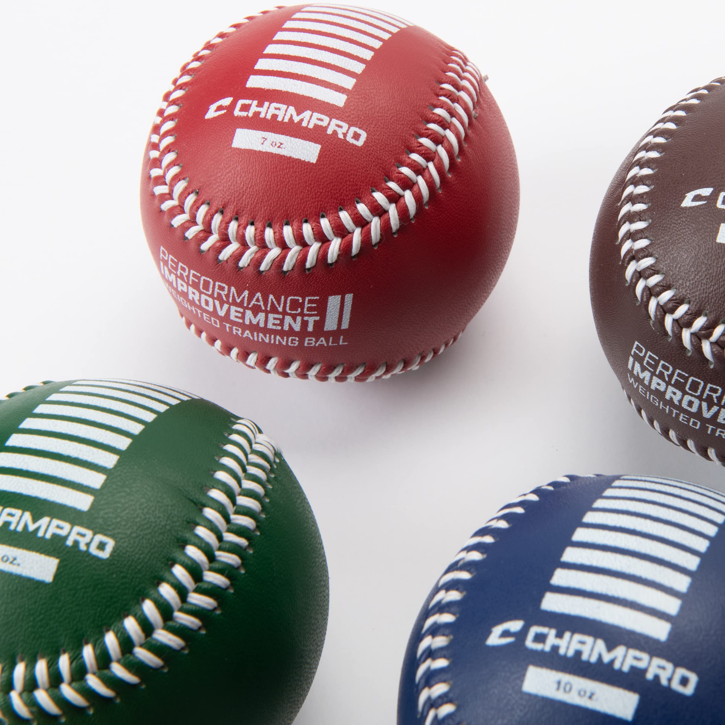 CHAMPRO Weighted Training Baseballs for Pitching & Hitting Practice - Set of 6 | Perfect for Baseball Drills, Strength Training & Youth Development