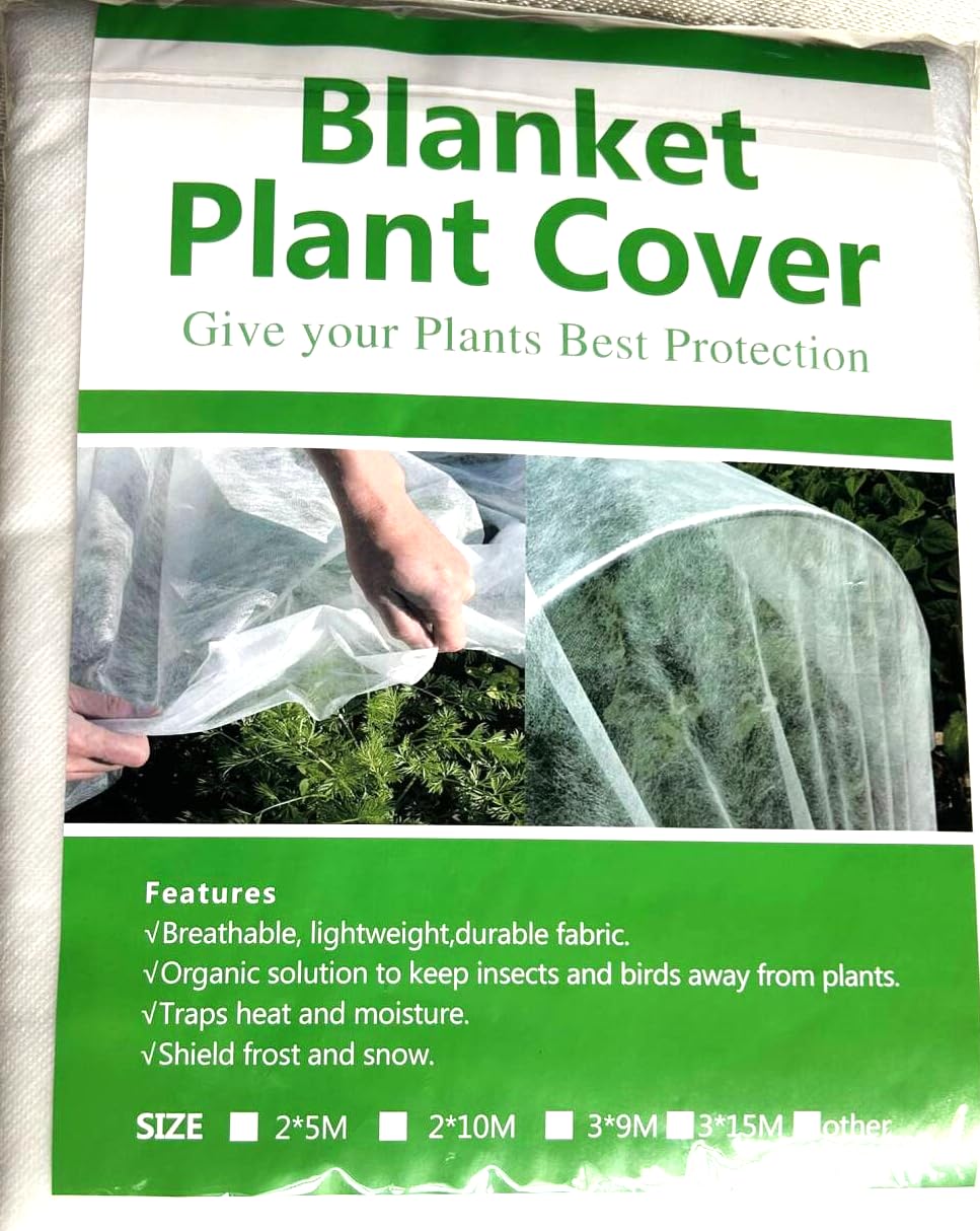 **98.43in x 24.60ft Winter Plant Cover - Breathable Frost Protection Fabric for Cold Wind & Freeze - Floating Row Cover for Garden, Vegetables & Flowers - White Garden Fabric (Ideal for Winterizing Plants, Greenhouses & Raised Beds)**