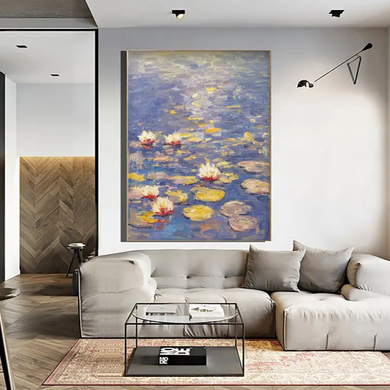 Beautiful Flower and Tree Painting #FT016 - Handmade Canvas Art for Home Decor, Living Room, Bedroom & Office Wall