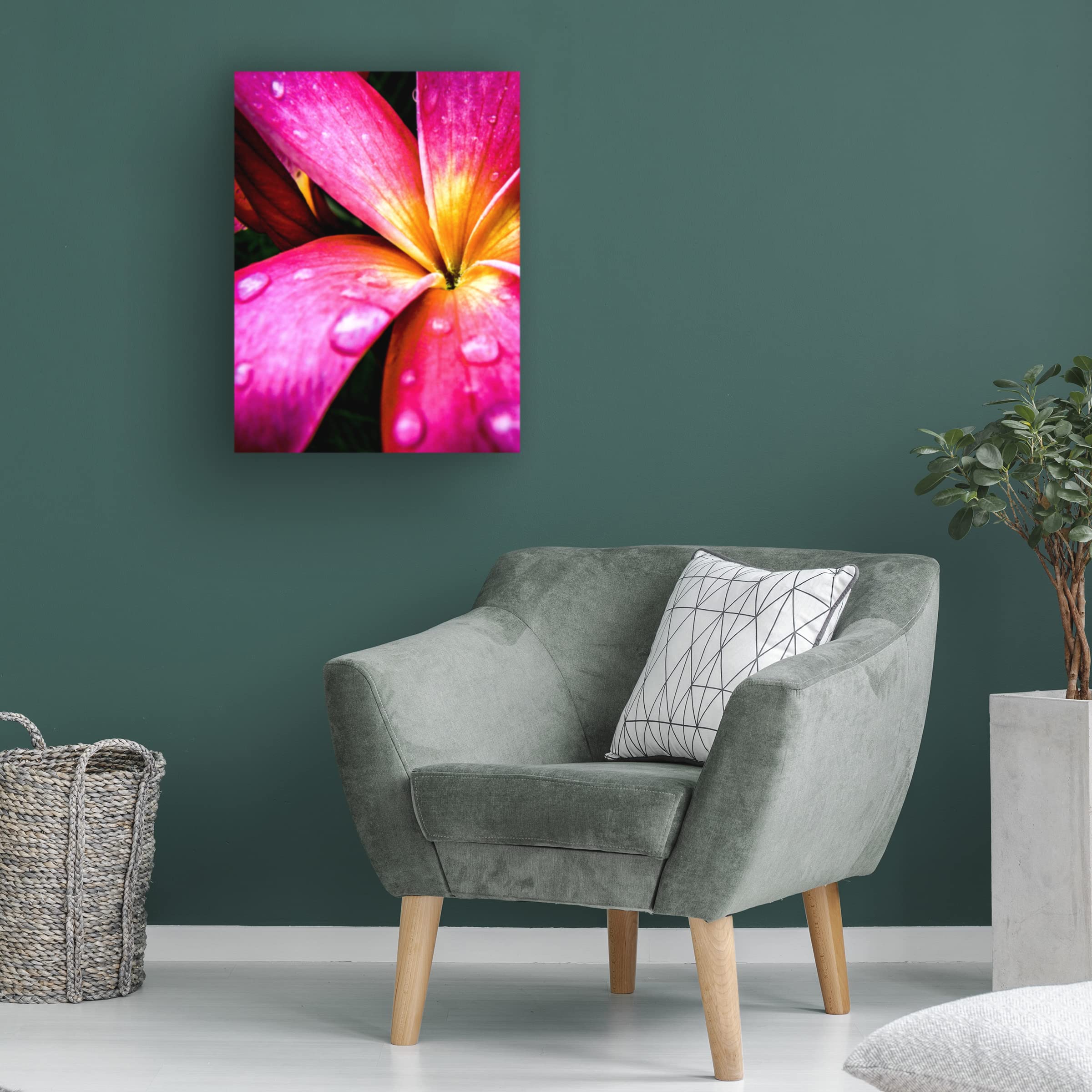 Trademark Fine Art 'Pink Over Yellow' Canvas Wall Art by Rotem Ganor - Modern Abstract Painting for Living Room, Bedroom & Office Decor