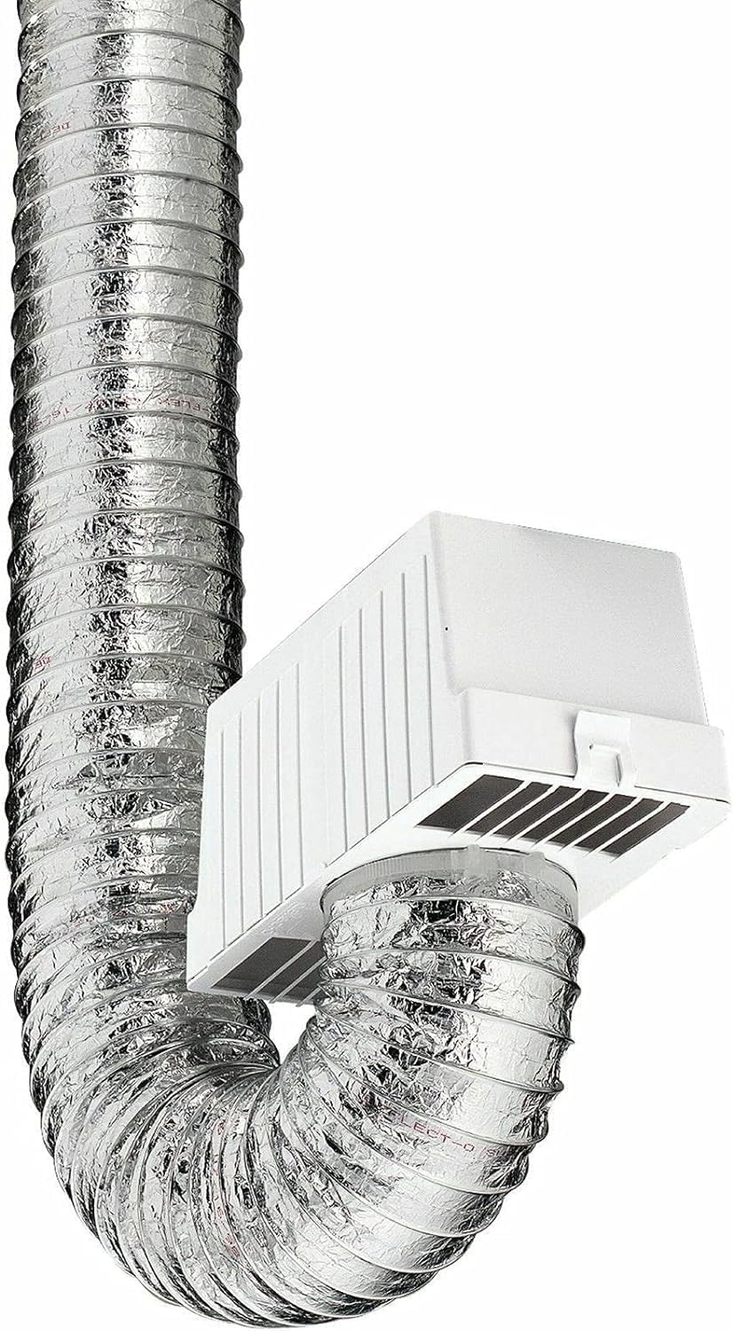 Dryer Vent Lint Trap Kit with Bucket & Water for Indoor Use - Flexible Metallic Duct for Non-Gas Dryers | Prevent Lint Buildup & Improve Airflow in Laundry Rooms