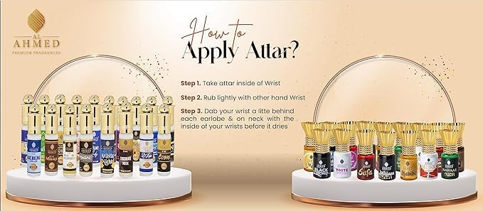 Al Ahmed Premium Safa Roll-On Perfume Oil - Long Lasting Fragrance for Men & Women | 100% Alcohol-Free Attar | 6ml Artisanal Perfume | Perfect for Daily Wear, Special Occasions & Gift Giving