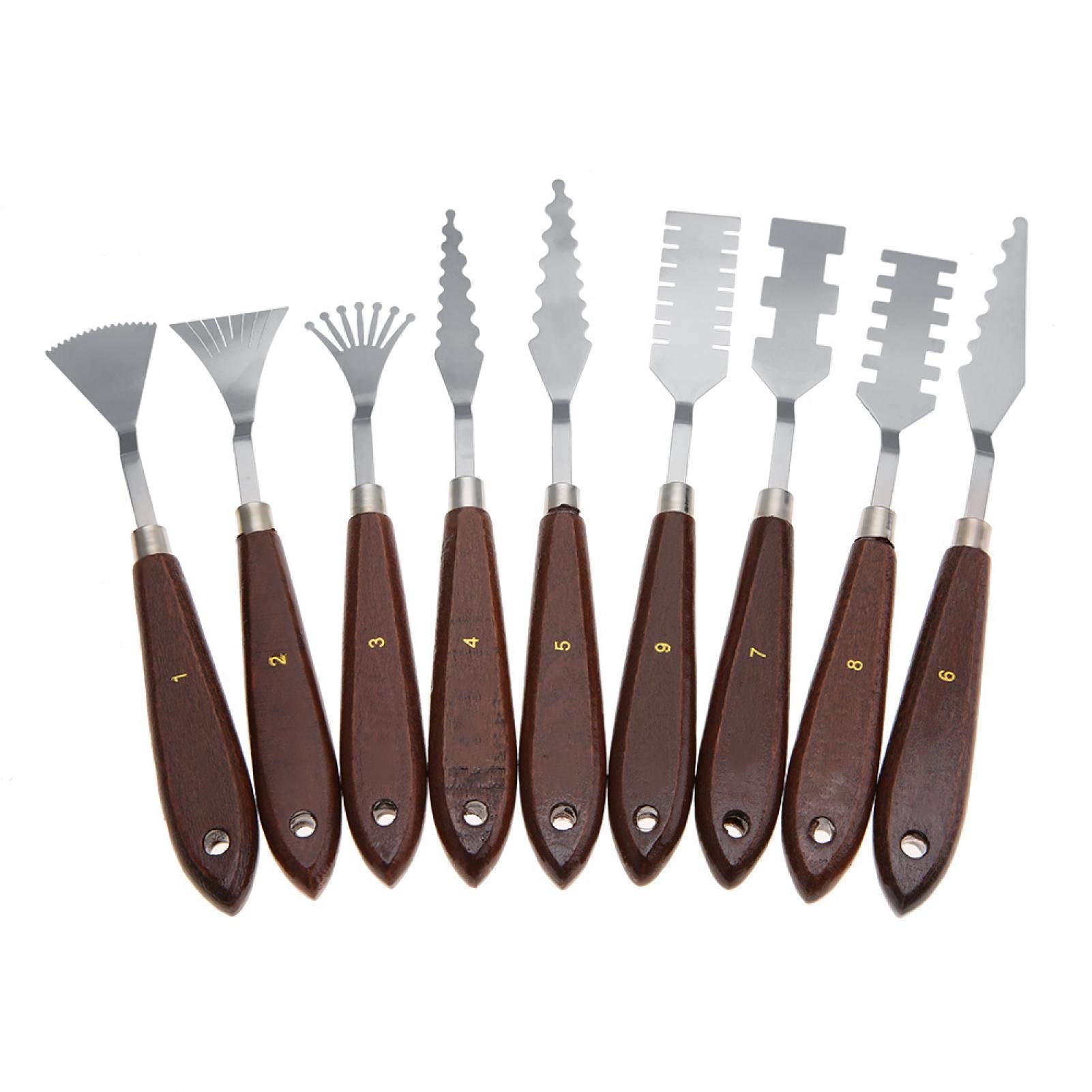 9PCS Professional Palette Knife Set - Oil Paint Spatula Kit for Artists, Canvas Painting & Texture Creation - Perfect for Acrylics, Oils & Mixed Media Art