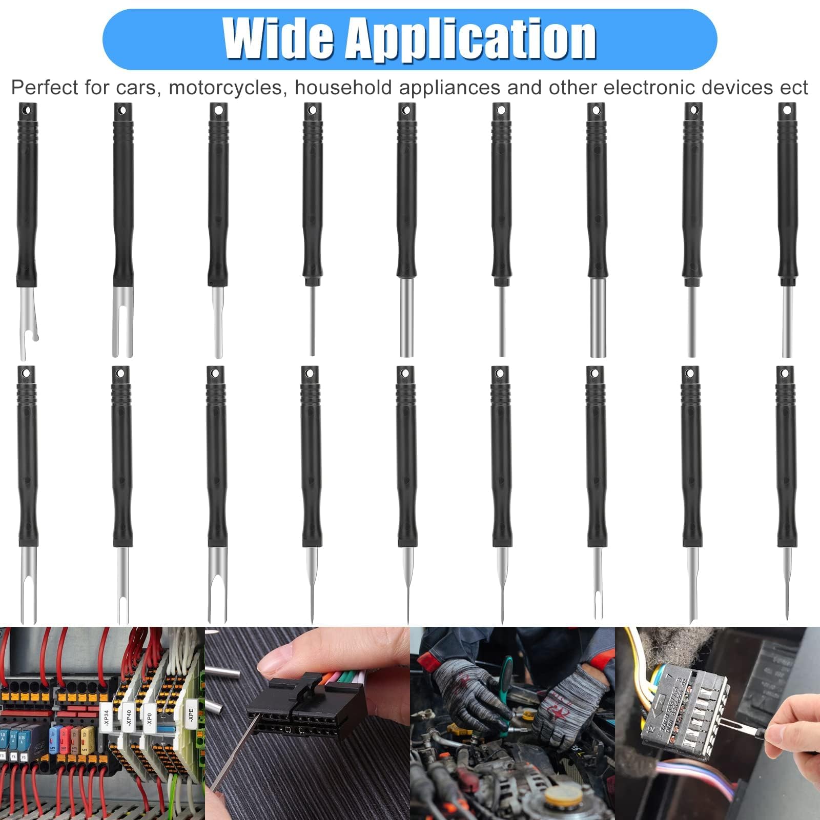 Linkstyle 18PCS Upgraded Automotive Terminal Removal Tool Kit - Professional Pin Extractor Set for Electrical Wire Connectors | Perfect for Car Repairs, DIY Auto Maintenance & Electrical Projects