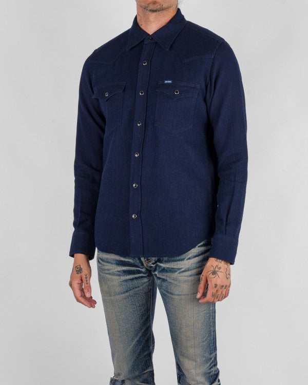 Iron Heart IHSH 413 5oz Selvedge Dobby Cloth Western Shirt - Premium Denim Workwear for Cowboy Style & Outdoor Adventures