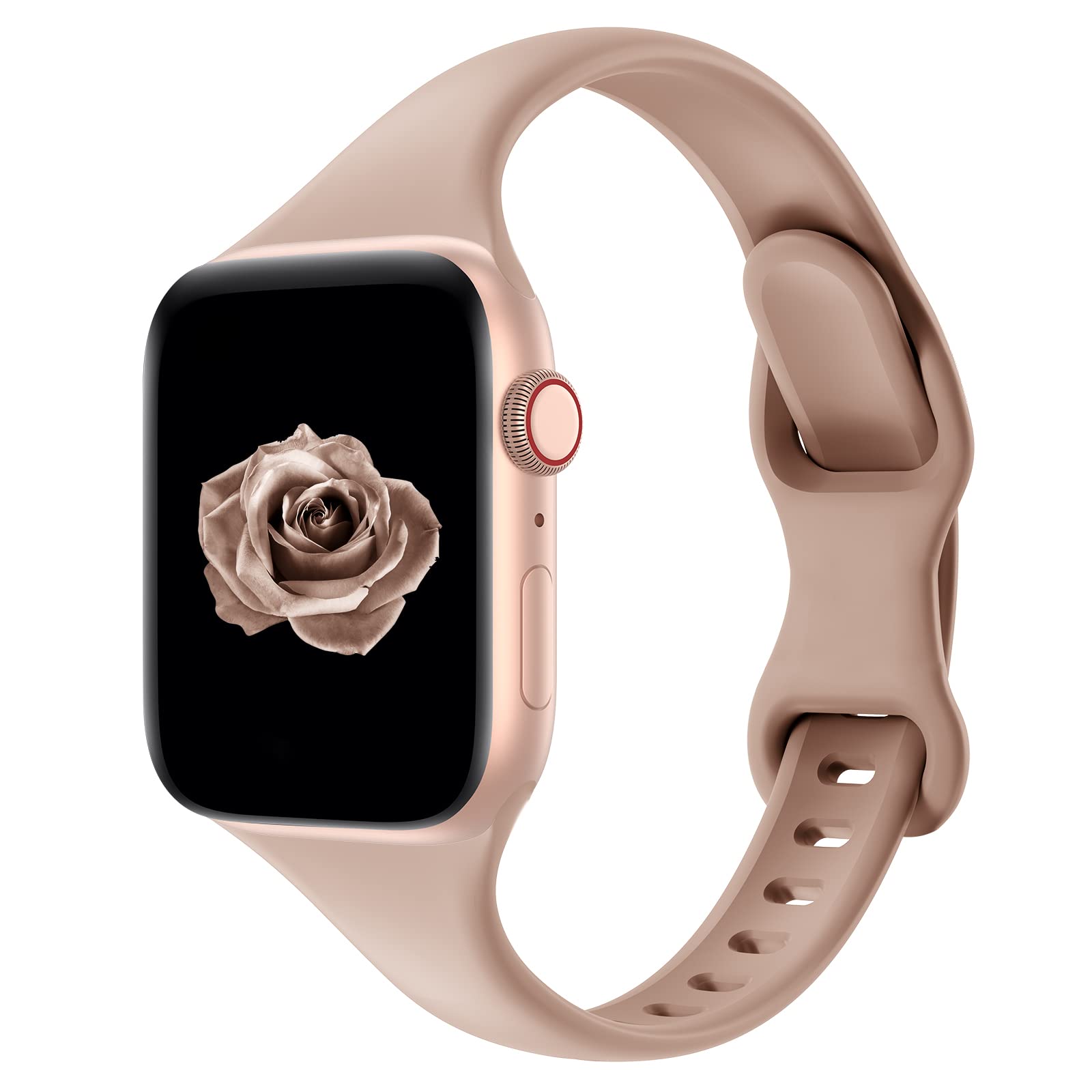 Acrbiutu Slim Thin Silicone Sport Bands Compatible with Apple Watch 38mm 40mm 41mm 42mm 44mm 45mm 49mm - Replacement Strap for iWatch Series Ultra 8/7/6/5/4/3/2/1 SE - Perfect for Gym, Running & Everyday Wear for Men & Women