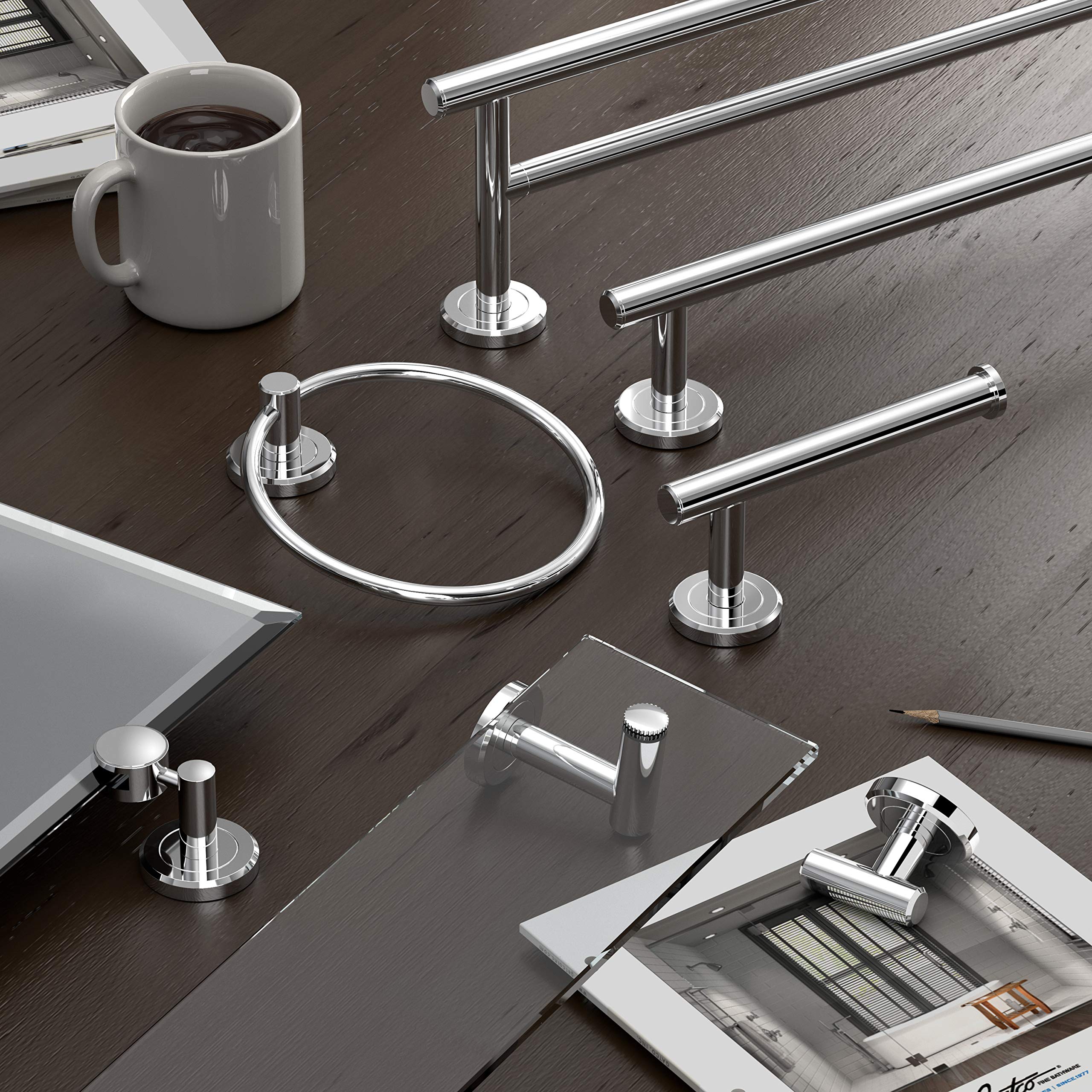Gatco 4248 Latitude II Chrome Bathroom Storage Toilet Paper Holder - Perfect for Modern Bathrooms, Powder Rooms & Guest Suites