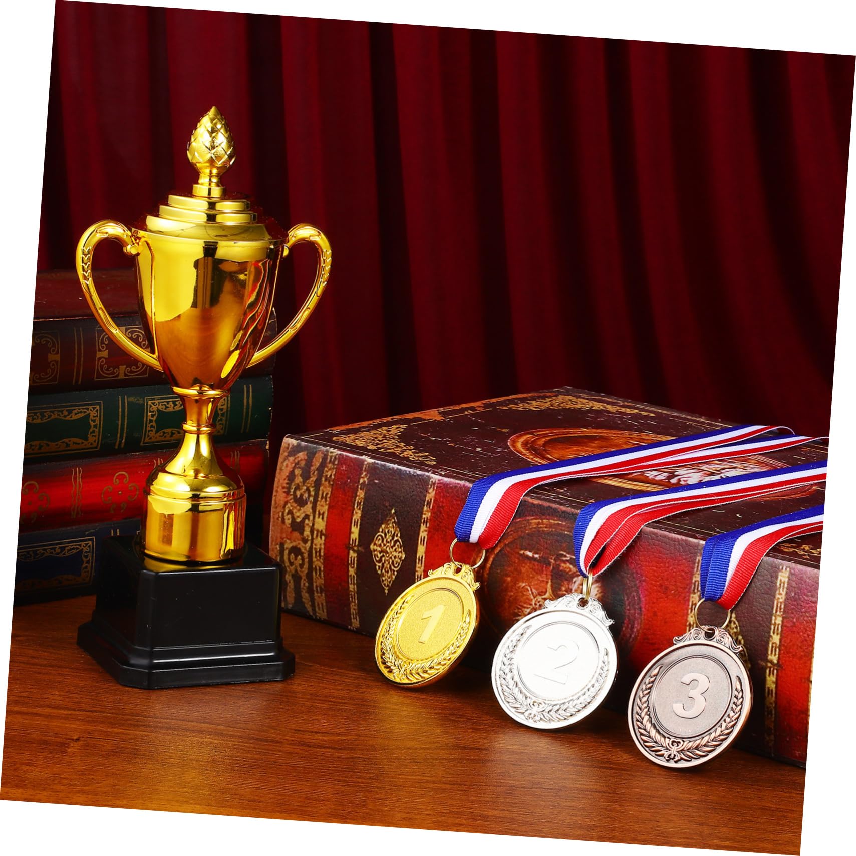 WESIEVYA Plastic Participation Trophy Cup - Award Prize for Kids, Sports, School & Classroom Rewards - Fun Motivational Toy for Achievements & Encouragement