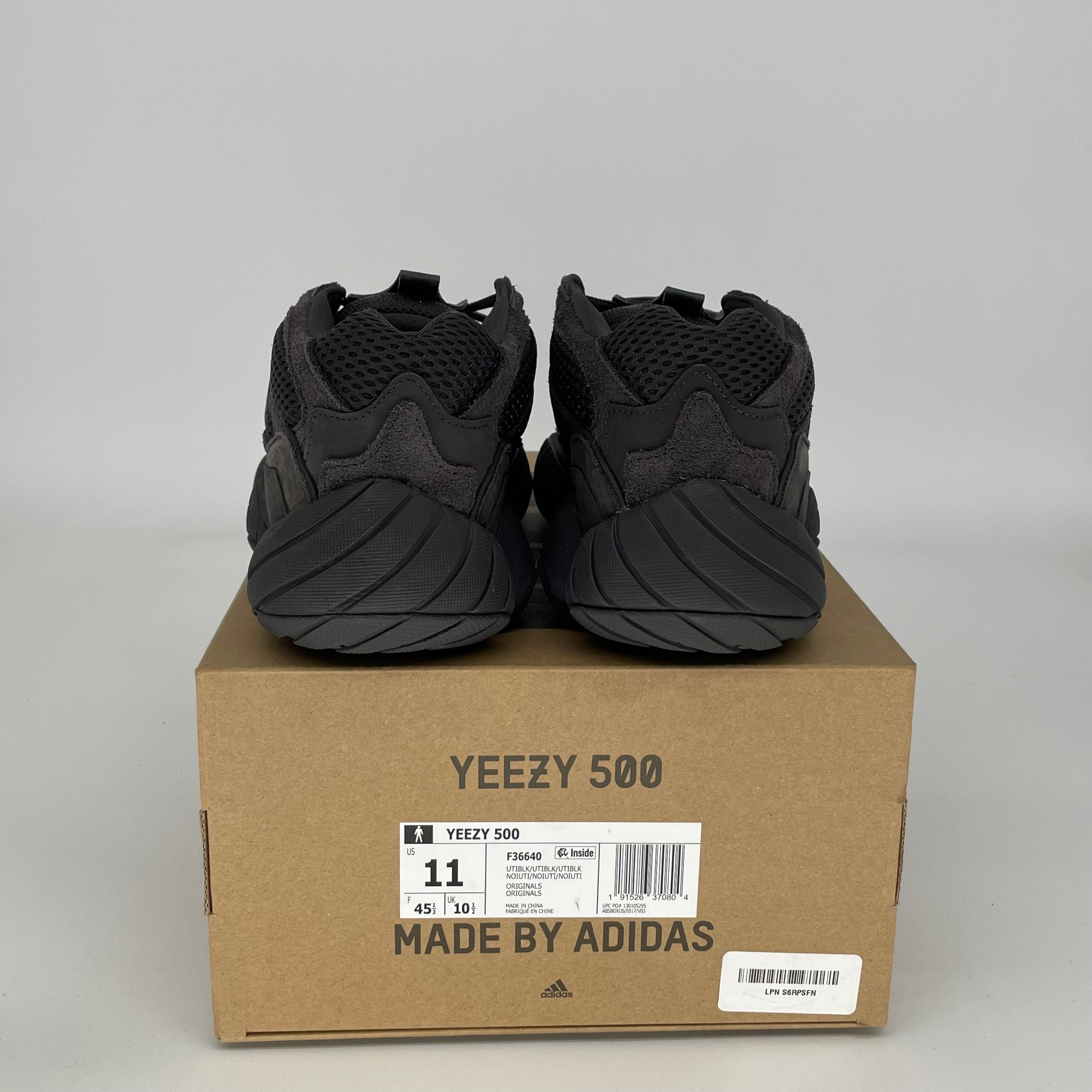 Adidas Yeezy 500 Utility Black Men's Sneakers - Size 11 US (F36640) | Comfortable Running Shoes for Casual Wear & Street Fashion