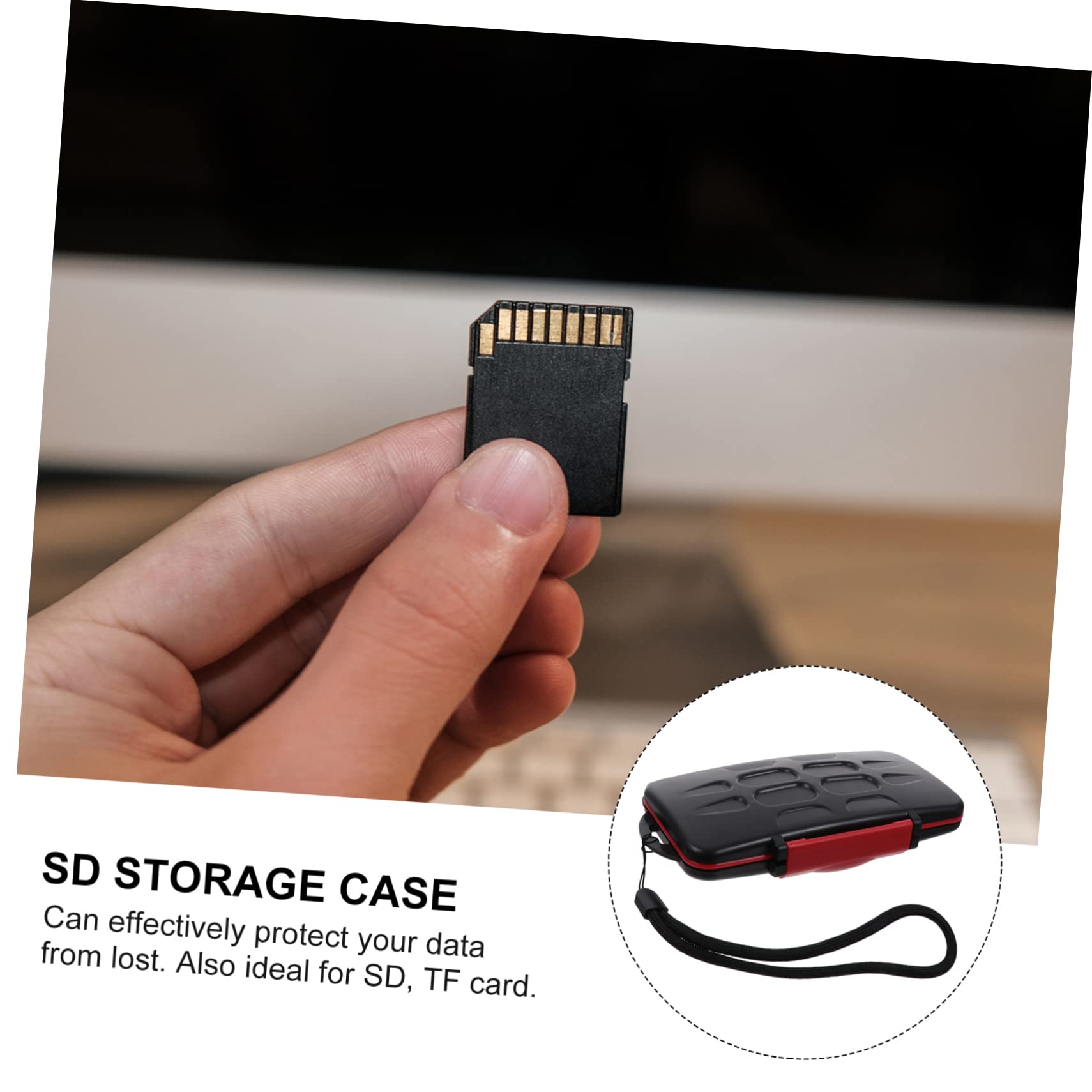 Gadpiparty 2 Pack Waterproof SD Card Storage Case - Plastic Memory Card Holder for TF, Micro SD Cards | Compact & Durable Card Organizer for Travel, Photography, Outdoor Adventures (Red)