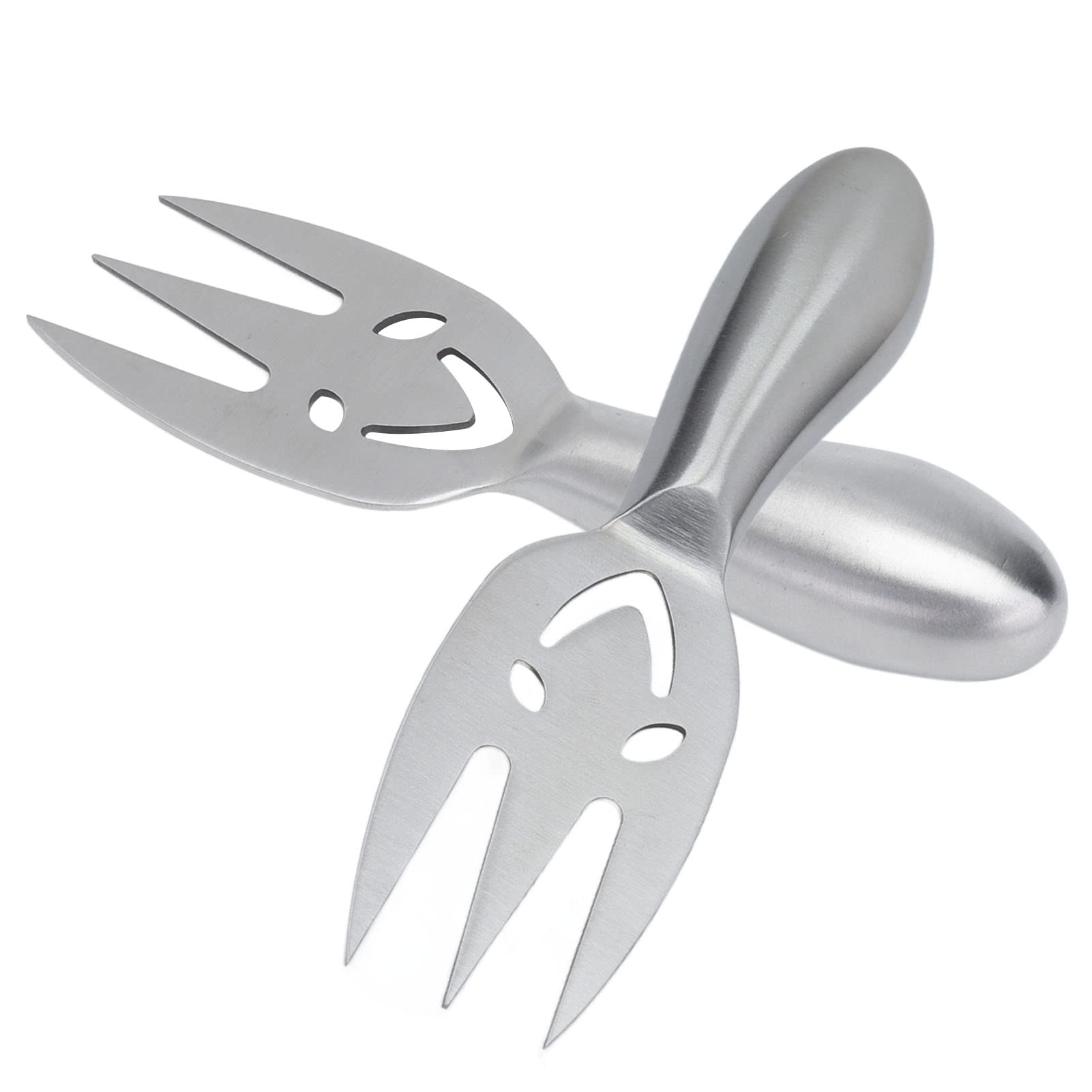 Durable Smiling Face Cheese Forks Set - Stylish Kitchen Accessories for Cheese Lovers - Perfect for Holidays, Parties & Charcuterie Boards