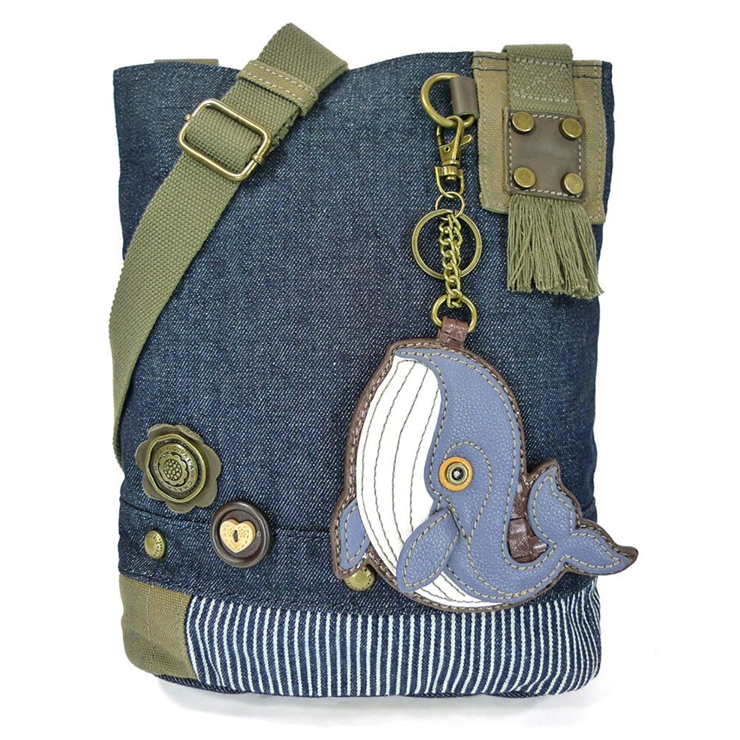 Chala Crossbody Handbag with Whale Patch - Stylish & Trendy Shoulder Bag for Women, Perfect for Everyday Use, Travel, and Casual Outings