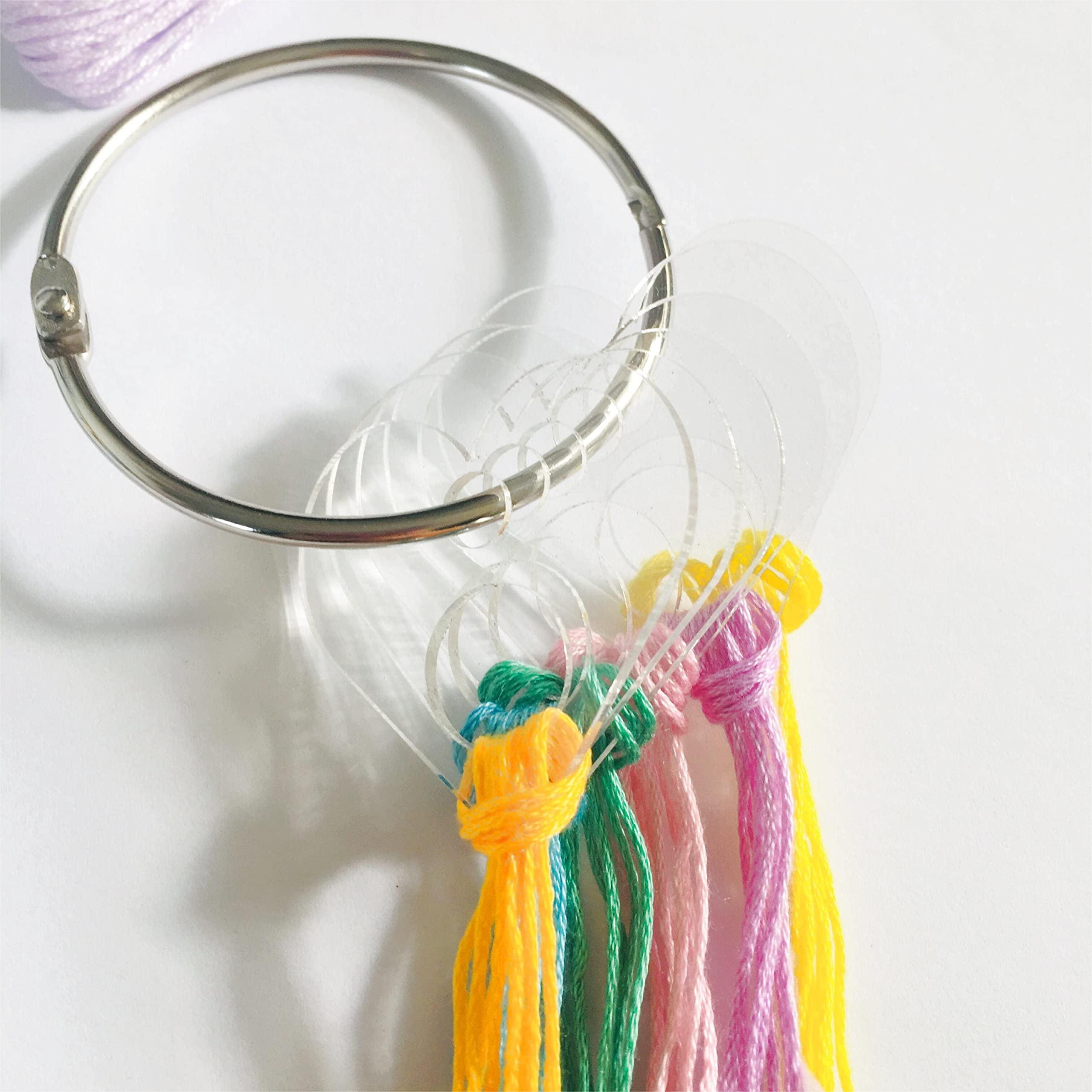 20PCS Clear Heart Acrylic Thread Drops - Cross Stitch Floss Bobbins Organizers for Embroidery Needlework | Perfect for Craft Storage, Sewing Projects & DIY Scrapbooking