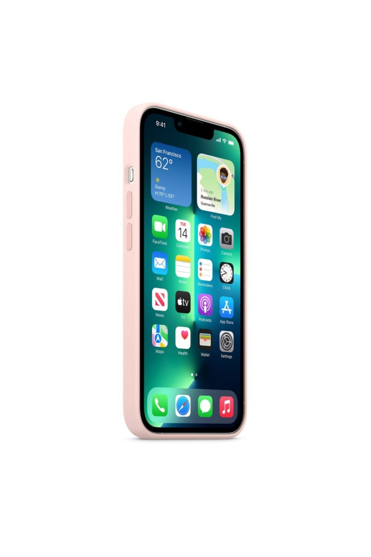Apple iPhone 13 Pro Silicone Case with MagSafe - Chalk Pink | Protective Slim Fit Cover | Perfect for Everyday Use, Travel & Work