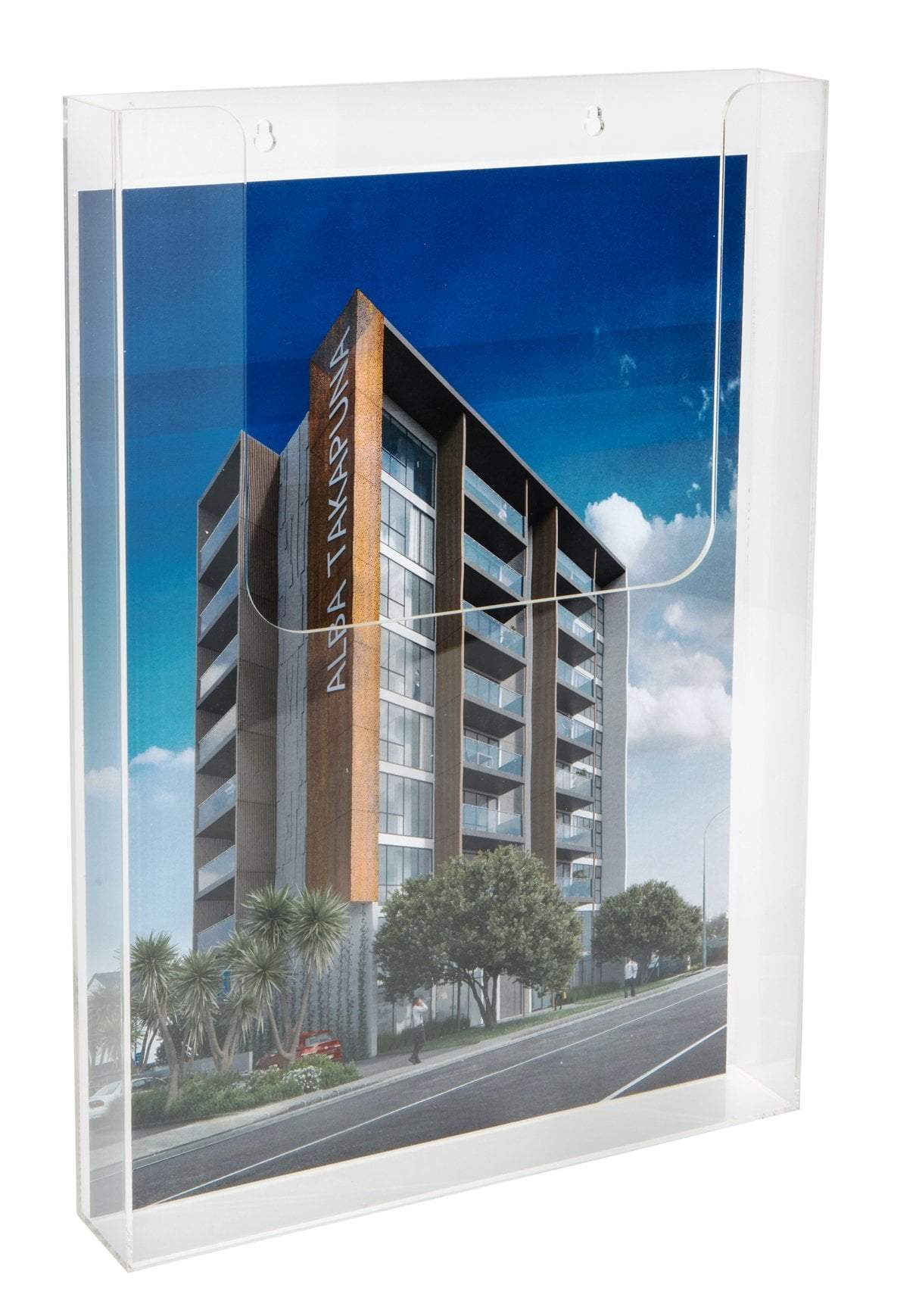 Wall Mountable A3 Brochure Holder - Portrait Style for Offices, Restaurants & Retail Stores - Durable & Space-Saving Document Organizer