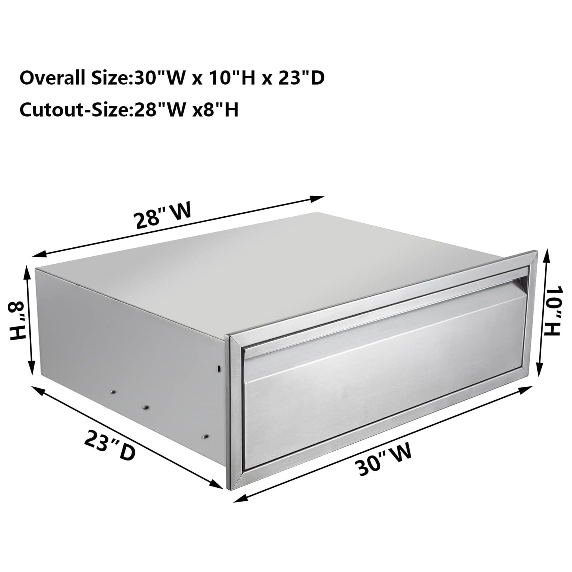Stainless Steel Outdoor Kitchen Drawers - 30