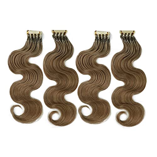 6D Body Wave Human Hair Extensions 100g - Virgin Remy Real Hair, Seamless & Invisible No-Trace Design, 20 Rows (24inch/60cm) - Perfect for Daily Styling, Parties & Special Occasions