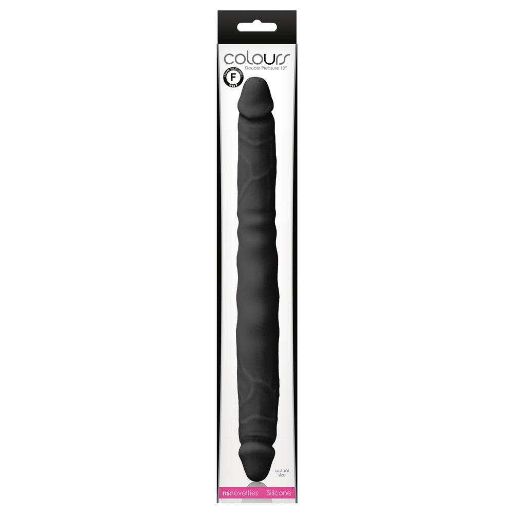 12-Inch Double Ended Dildo for Couples - Colours Dual Pleasure Vibrating Silicone Toy - Perfect for Partner Play & Solo Use