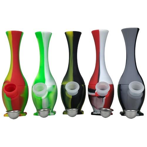 Premium Silicone Mini Bong - Portable & Durable Travel Water Pipe for Smooth Hits - Perfect for Camping, Hiking & Outdoor Adventures