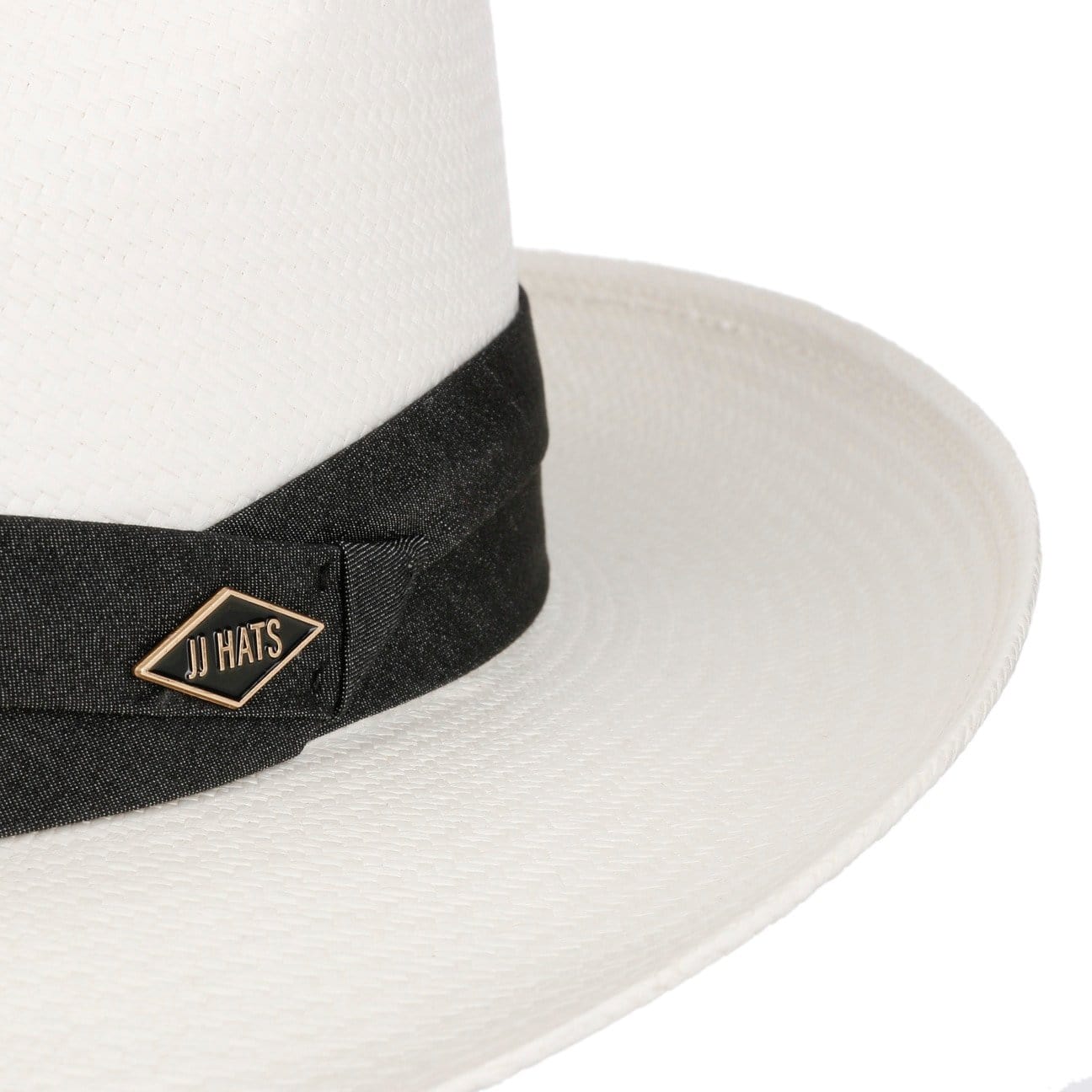JJ Hats Fedora Panama Pleated Band Bleached 5 - Stylish Summer Hat for Beach, Outdoor & Casual Wear
