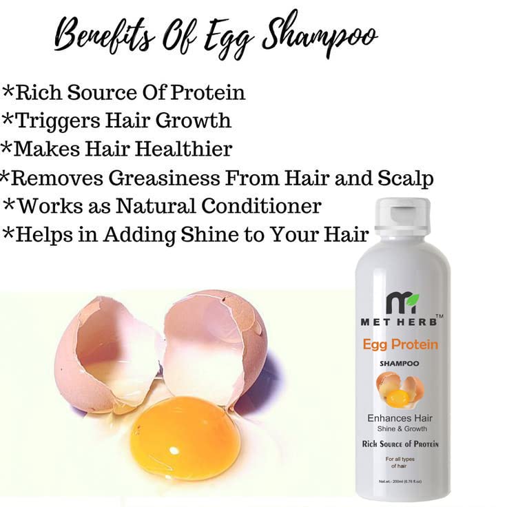 MET HERB Egg Protein Hair Conditioner - Anti Hair Fall Shampoo with Egg White for Thicker, Healthier Hair (200ml) | Daily Nourishment for Damaged & Thin Hair