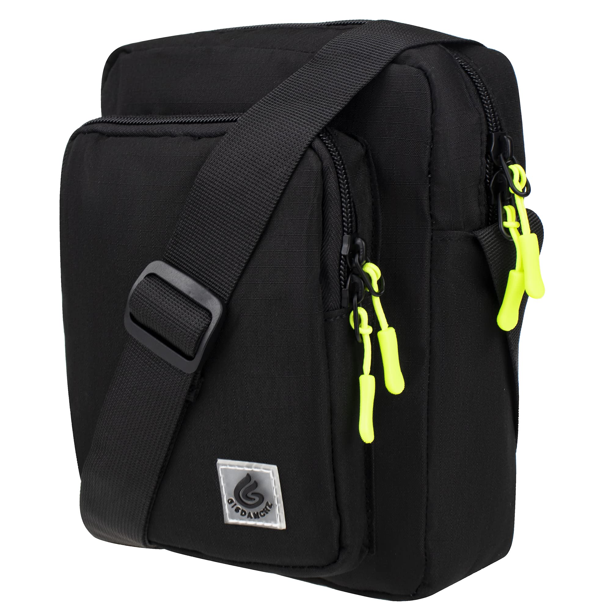 Gisdanchz Small Shoulder Bag for Men & Women - Lightweight Crossbody Messenger Bag with Adjustable Strap, Mini Side Purse for Travel, Walking, Shopping & Daily Use - Compact Wallet Organizer (Black)