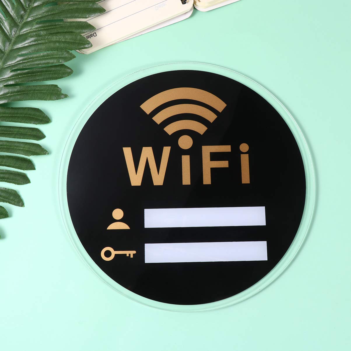 BESPORTBLE Acrylic Wall Sign - WiFi Password Reminder for Home & Office - Modern Decorative Sign for Living Room, Cafe, Restaurant
