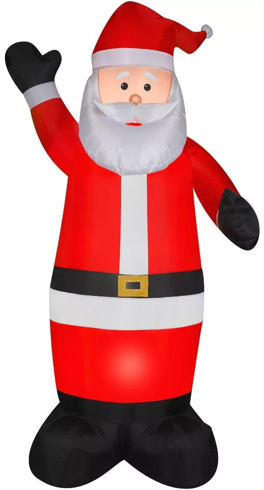 7' Airblown® Waving Santa Inflatable Christmas Decoration - Outdoor Holiday Yard Decor for Xmas Party, Home, and Garden