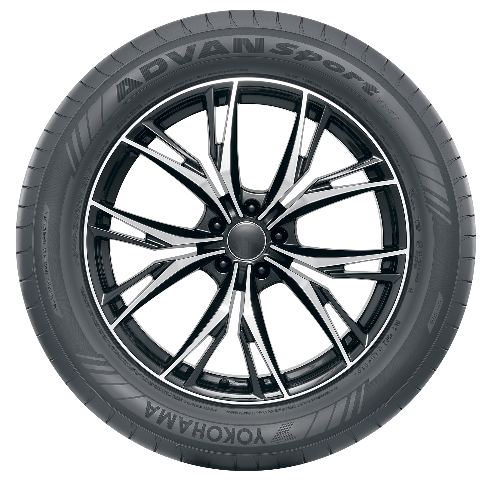 Advan Sport V107 245/40ZR18 97Y XL High Performance Tires - Ultra Grip for Sports Cars & Luxury Vehicles - Perfect for Racing, Highway Driving & Wet Road Conditions