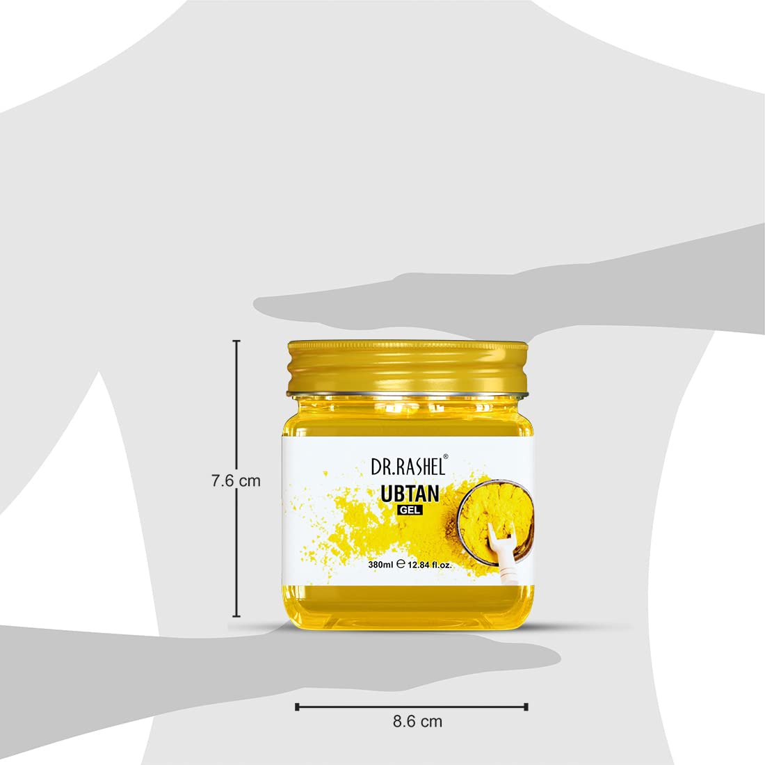DR.RASHEL Ubtan Gel for Face & Body - Turmeric Brightening Cream for Normal Skin (380ml) | Natural Glow Treatment for Daily Skincare & Special Occasion Prep