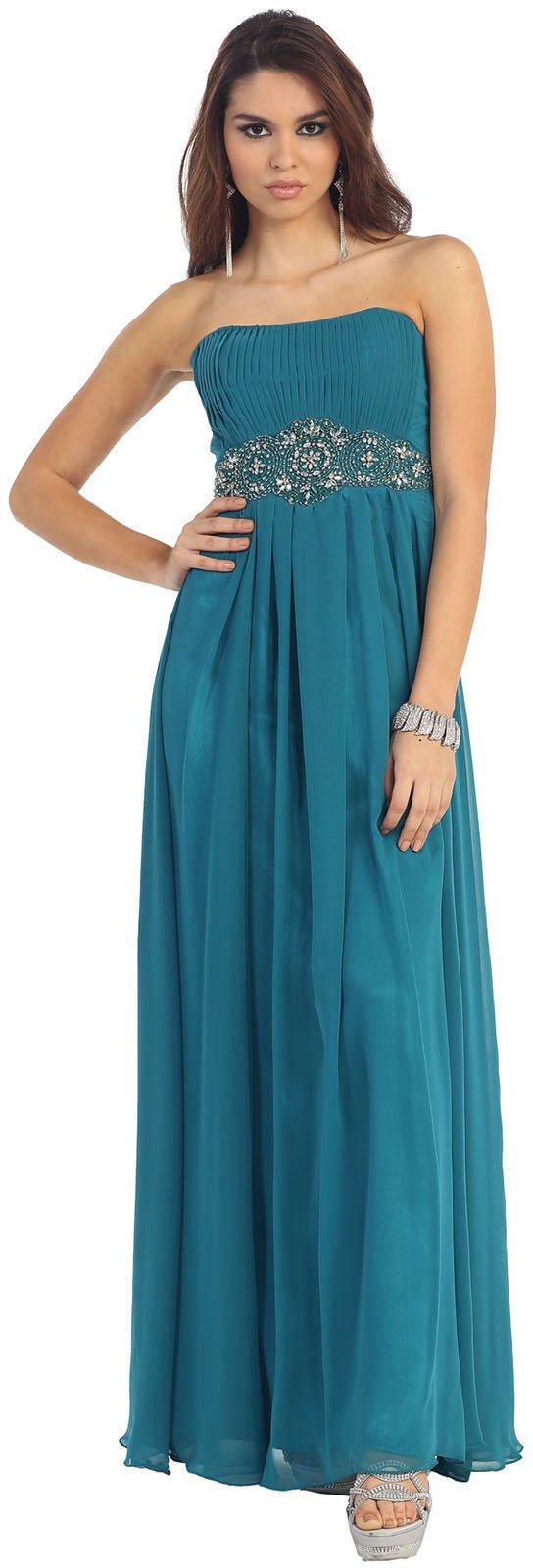 May Queen MQ635 Strapless Bridesmaid Dress - Elegant Formal Gown for Weddings, Prom & Special Occasions