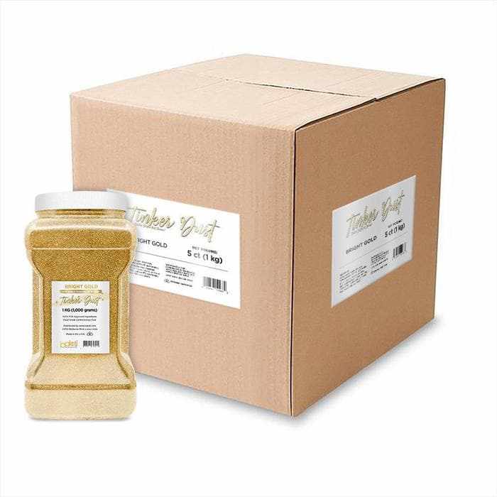 Wholesale Bright Gold Tinker Dust® Glitter for Crafts, DIY Projects, and Party Decorations | Premium Cosmetic Grade Glitter for Nails, Makeup, and Art Supplies