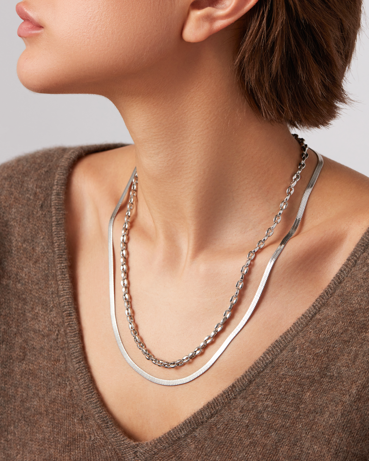 Dhani Chain Silver Necklace for Women - Elegant Sterling Silver Jewelry for Everyday Wear & Special Occasions