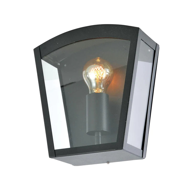 Artemis Black Curved Lantern - Outdoor/Indoor Decorative Lighting for Patio, Garden & Home Decor